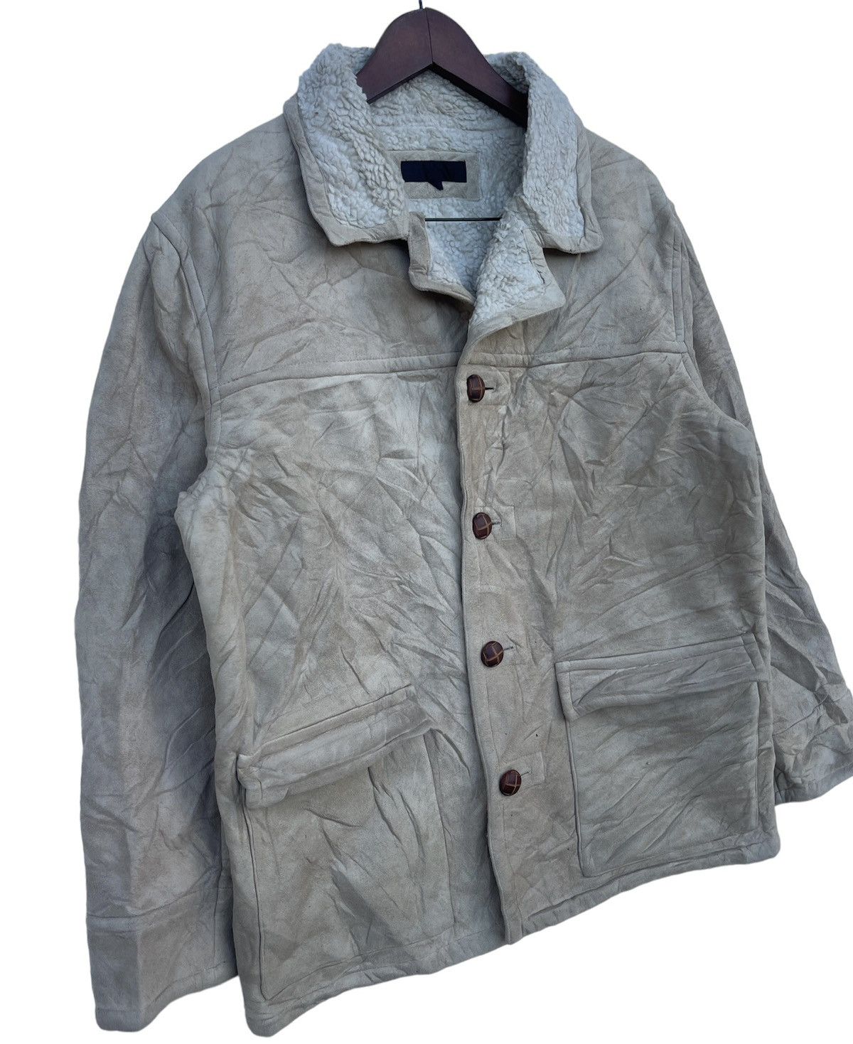 Vintage Japanese D’Homme A Homme Sherpa Lined Leather Jacket Size US L / EU 52-54 / 3 - 6 Thumbnail