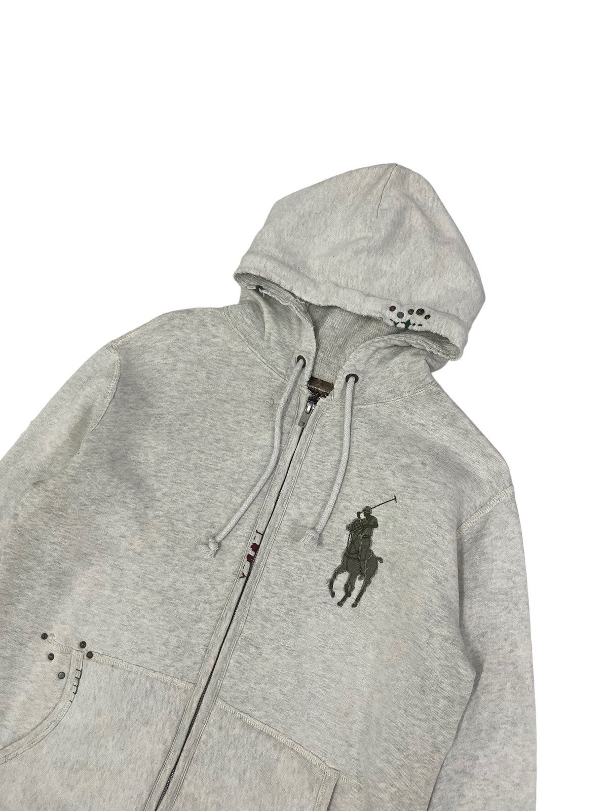 Polo Ralph Lauren Vintage RL Hoodie Embroidery Logo Talon Distress Hoodie Size US S / EU 44-46 / 1 - 1 Thumbnail