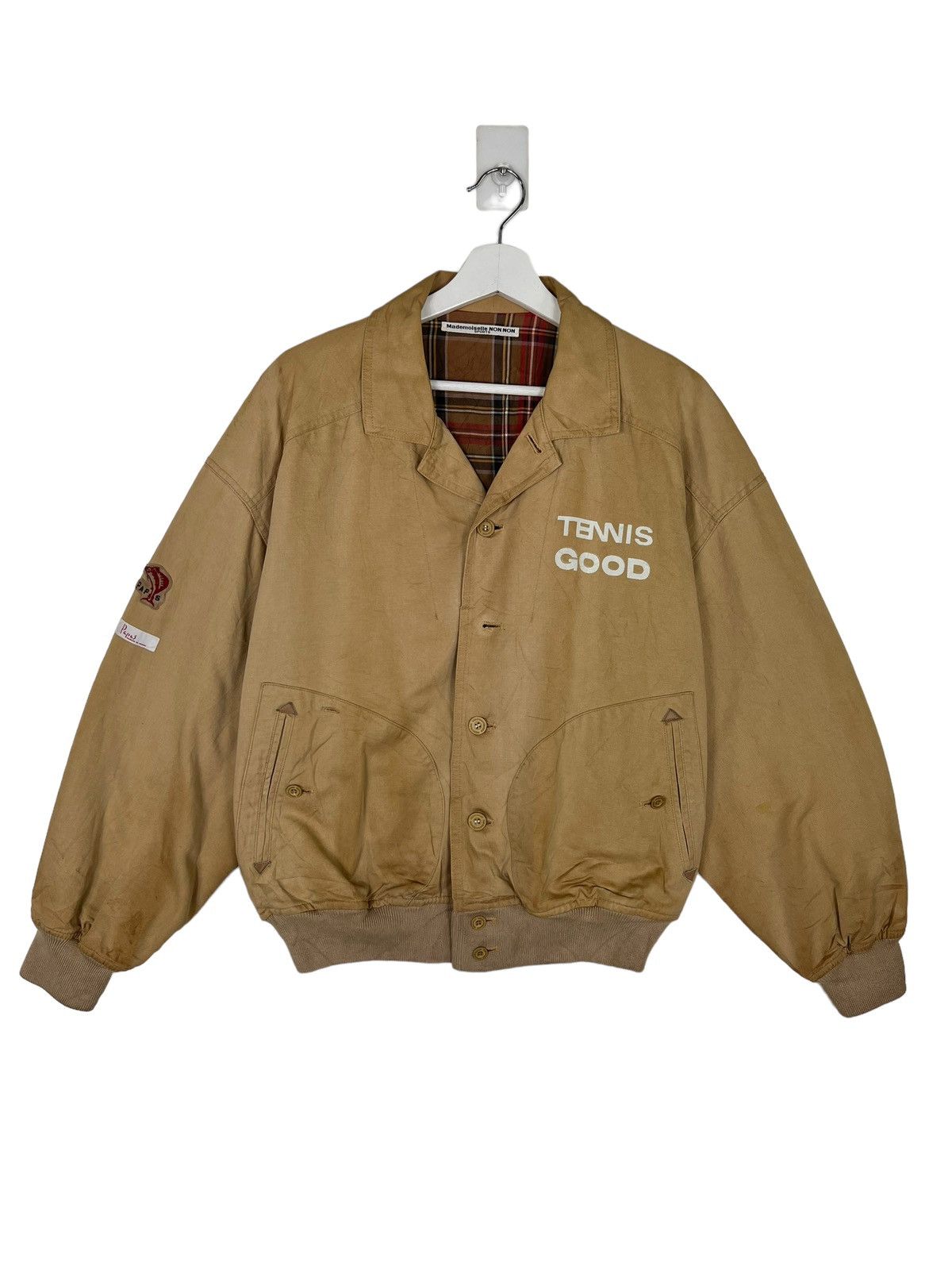 Japanese Brand 🔥 MADEMOISESELLE NON NON TENNIS GOOD BUTYON BOMBER JACKET Size US M / EU 48-50 / 2 - 6 Thumbnail