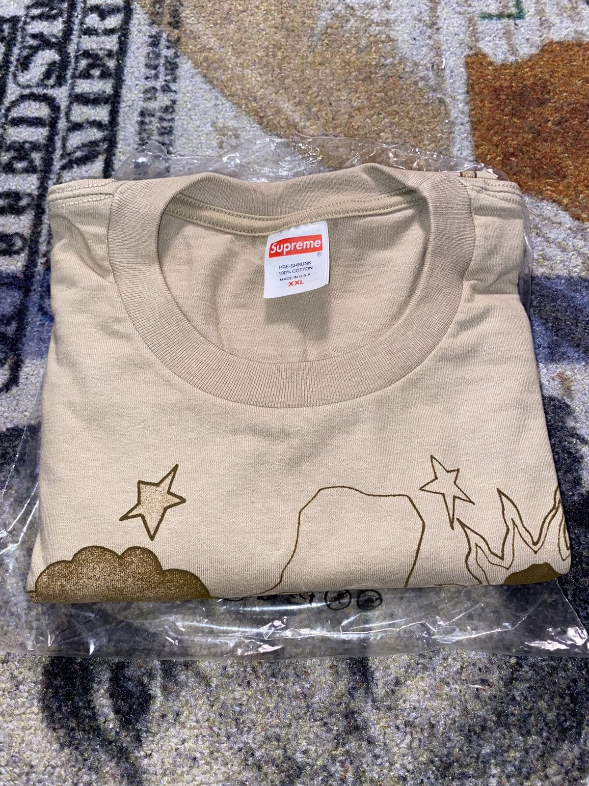 Supreme Supreme Downtown Tee Khaki | Grailed