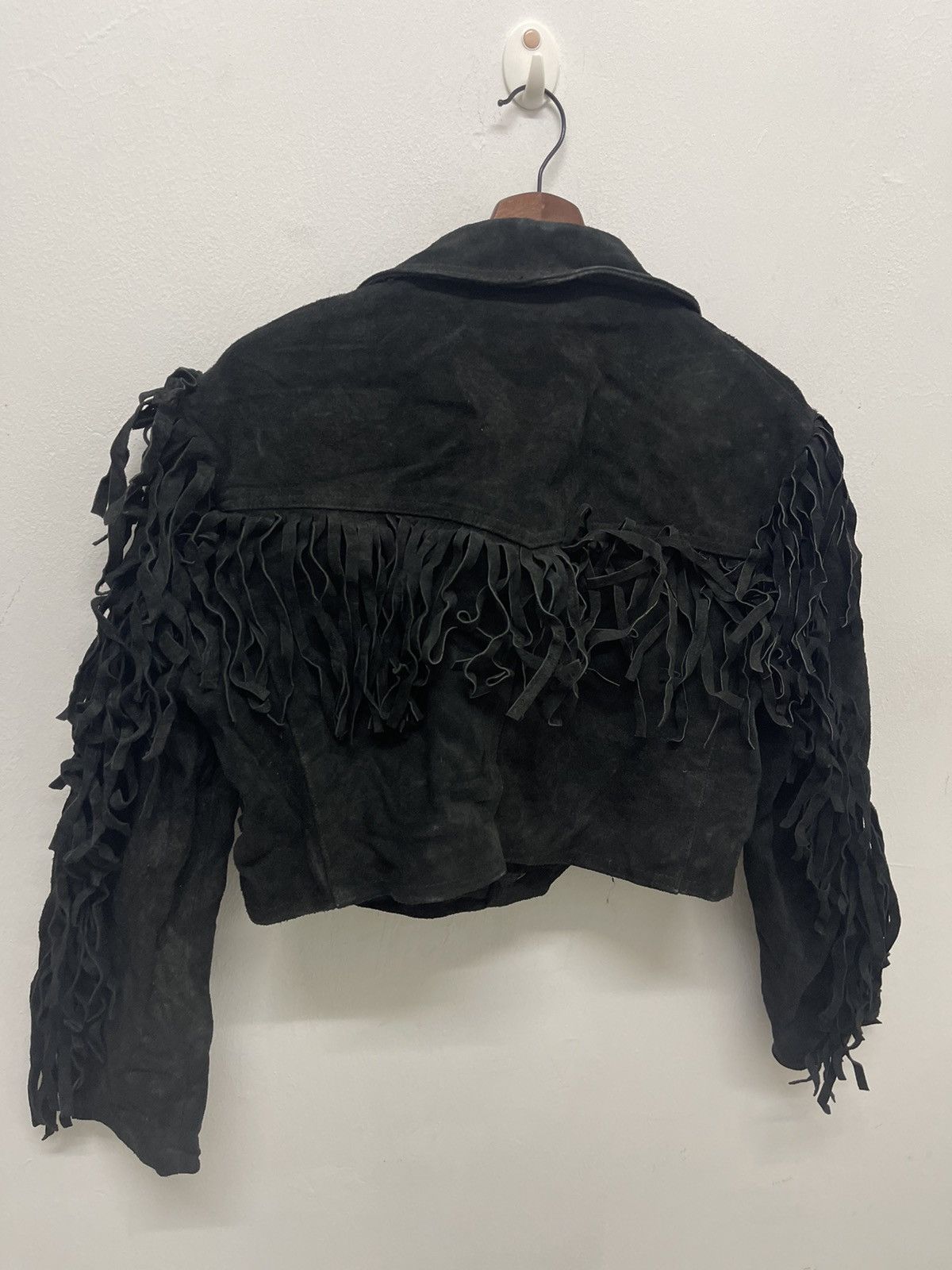 Genuine Leather VINTAGE BLACK CROP JACKET SUEDE LEATHER COUNTRY MAN Size US M / EU 48-50 / 2 - 6 Thumbnail