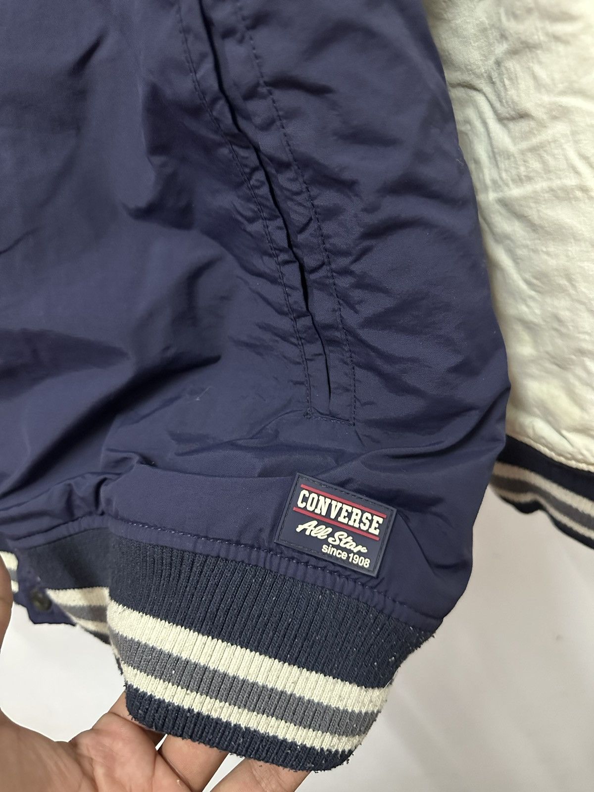 Converse × Vintage Vintage Converse Button Up Varsity Jacket Size US XL / EU 56 / 4 - 6 Thumbnail