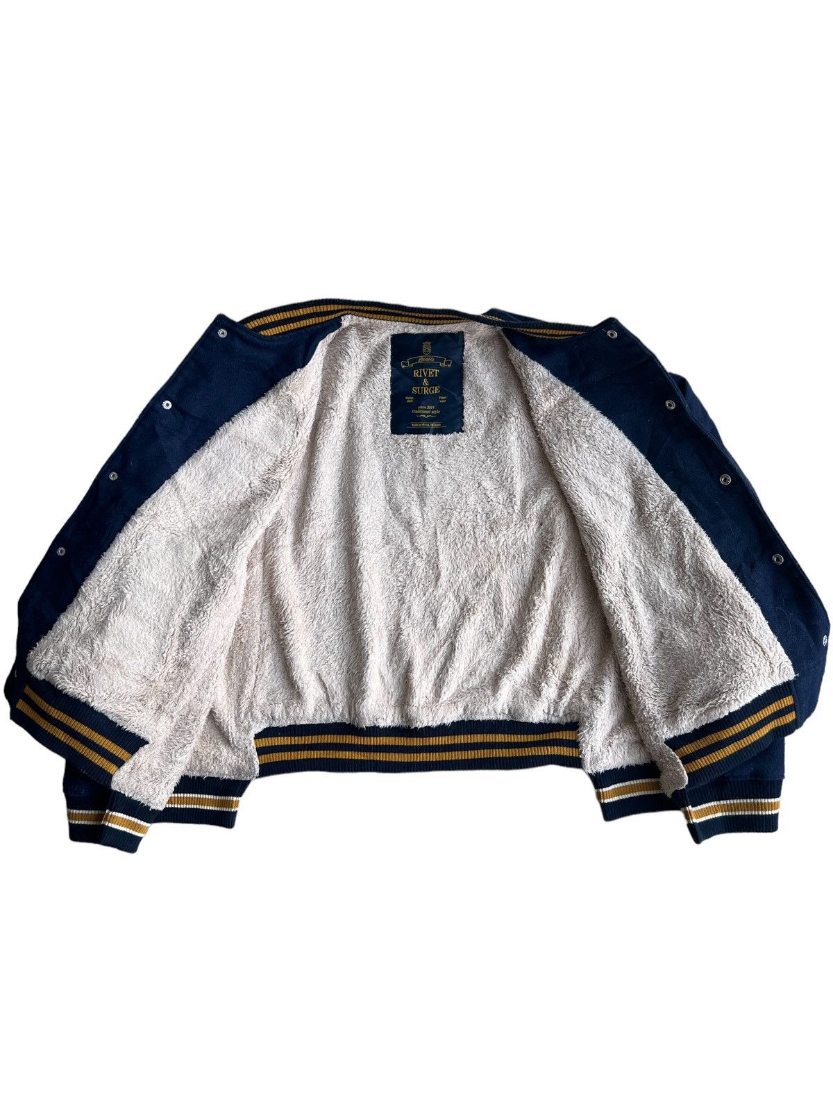 Avirex Rivet & Surge 🇯🇵 "Cafe" Milk & Espresso Hybrid Varsity Size US XL / EU 56 / 4 - 10 Thumbnail