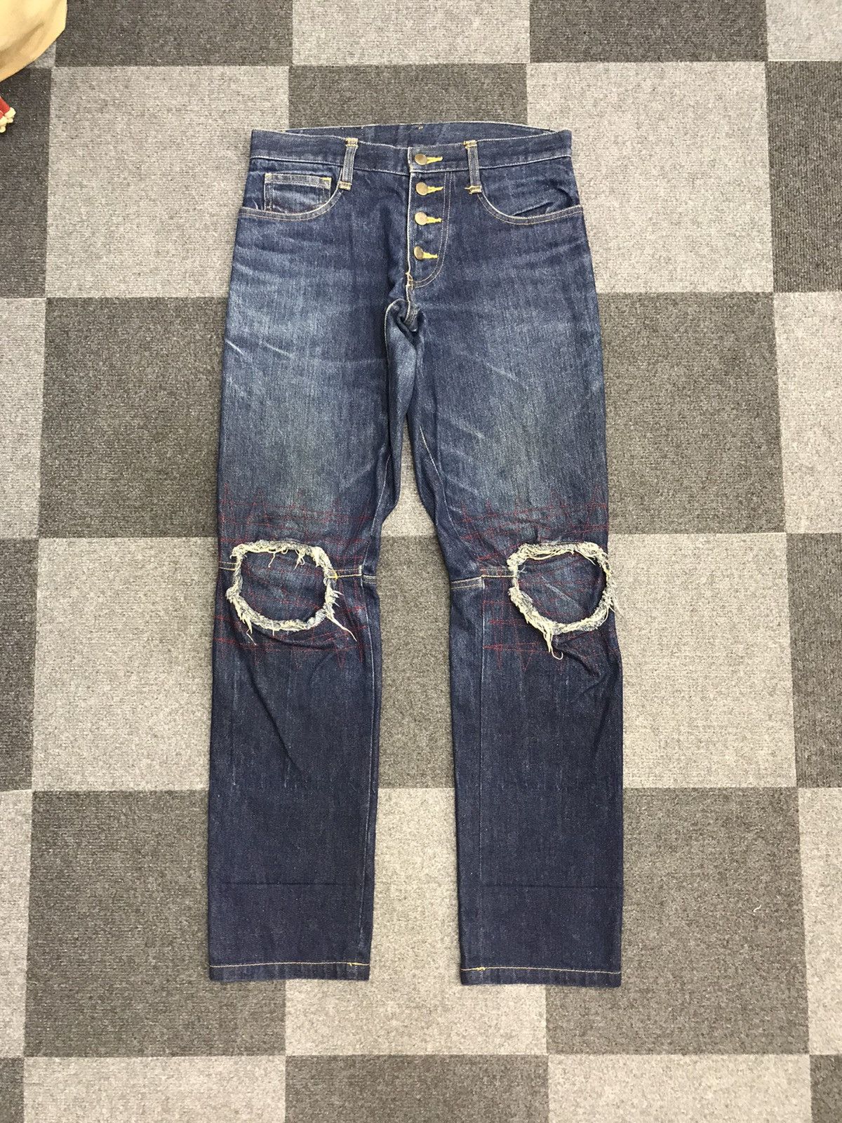 Archival Clothing CHRISTOPHER NEMETH: 1990s RL20 RIPPER KNEE DENIM