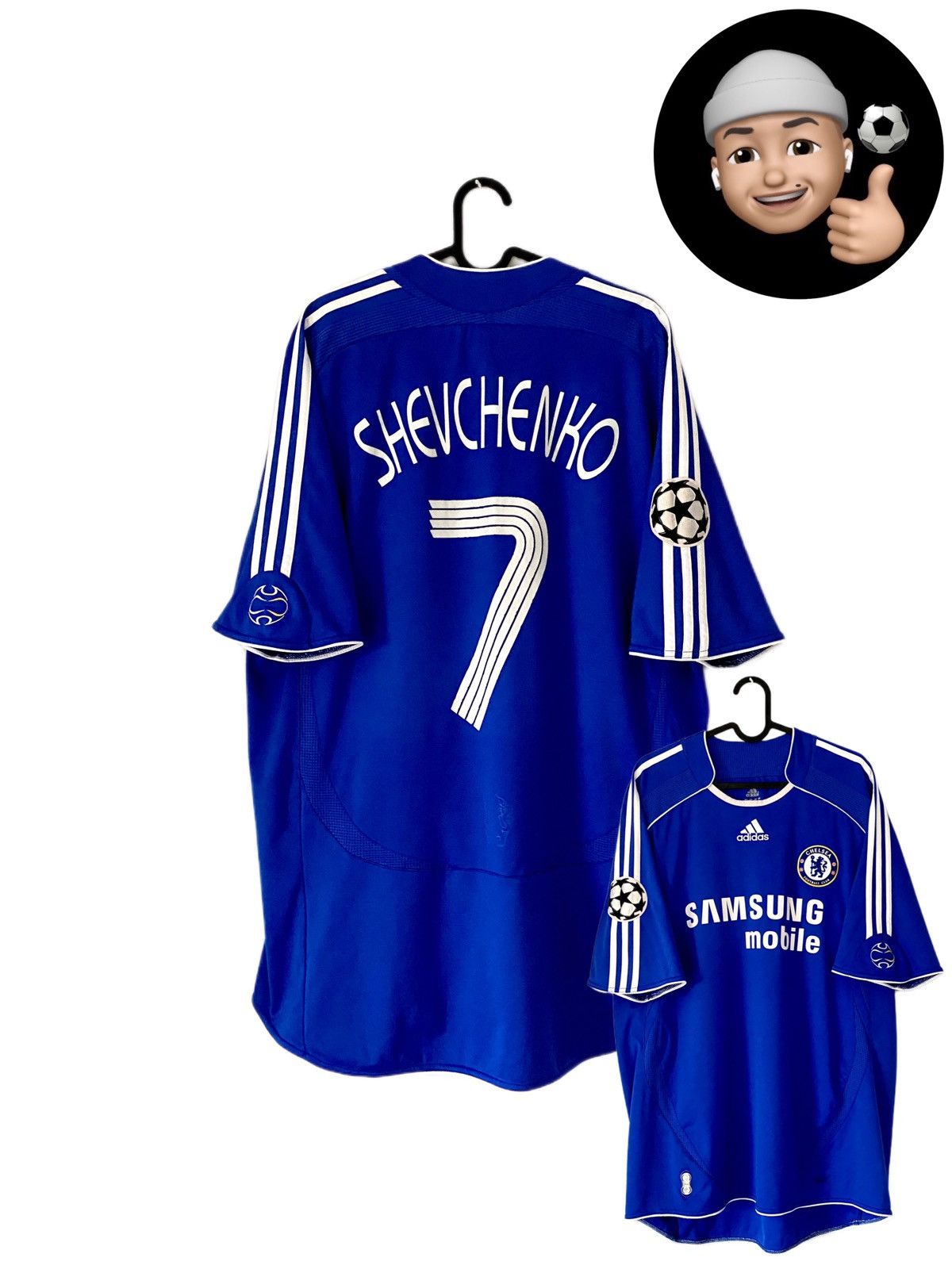 image of 2007 2008 Chelsea Shevchenko Adidas Vintage Soccer Jersey Fc in Blue, Men's (Size XL)