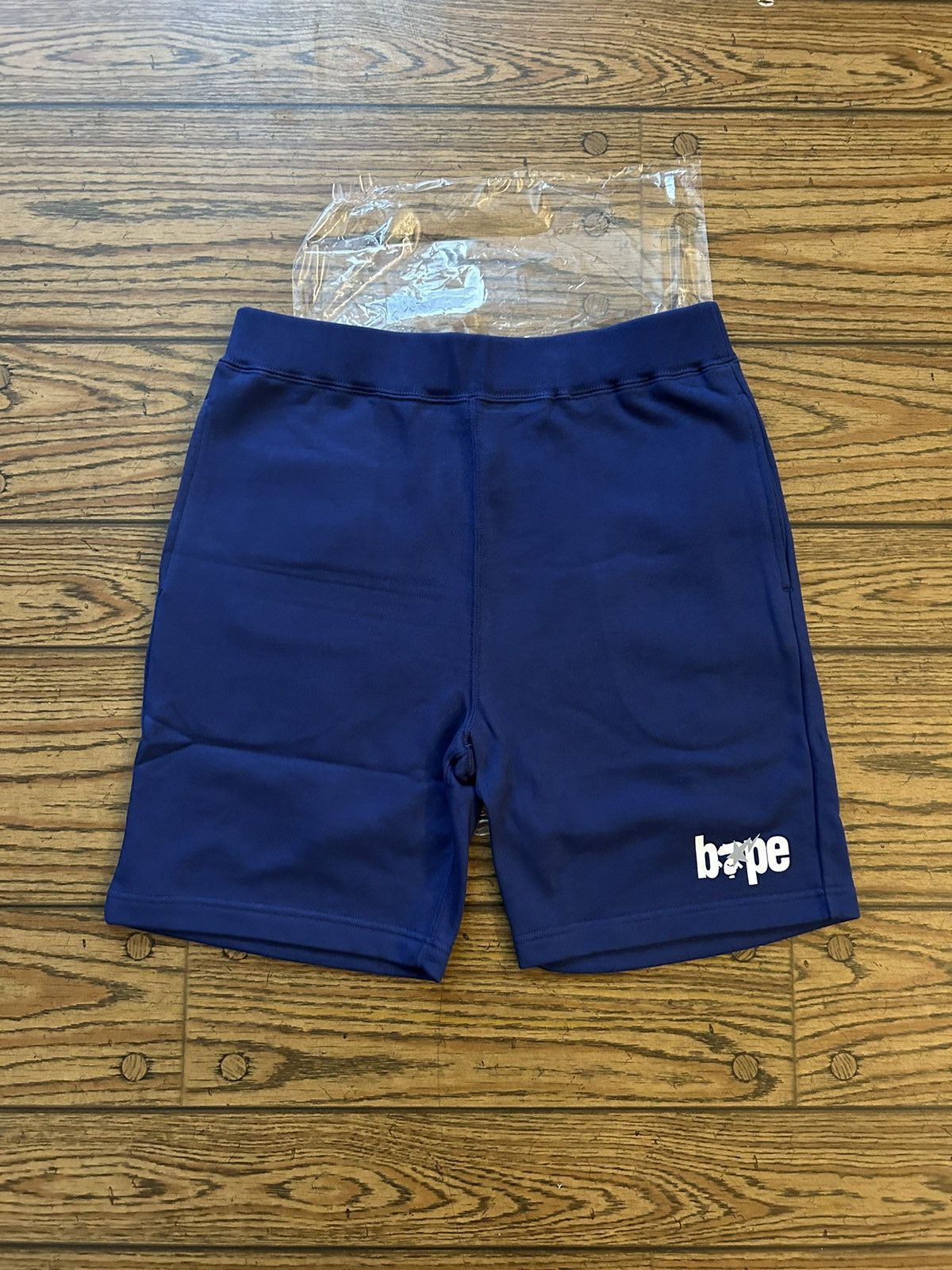 image of Bape 2023 Premium Bapesta Sweat Shorts in Navy, Men's (Size 36)