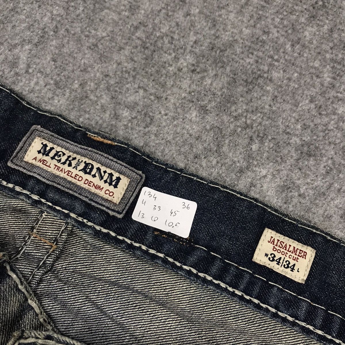 Japanese Brand × Mek Denim BLUE FADED🔥MEK DENIM DISTRESSED DENIM PANTS Size US 34 / EU 50 - 22 Thumbnail
