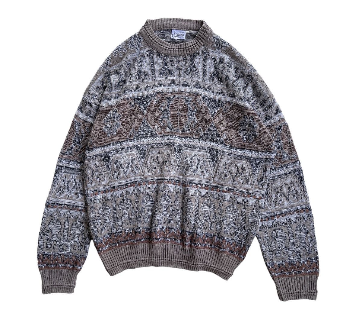 Vintage Vintage Maglificio Florence Cable Knitted Native Sweater Size US L / EU 52-54 / 3 - 2 Thumbnail