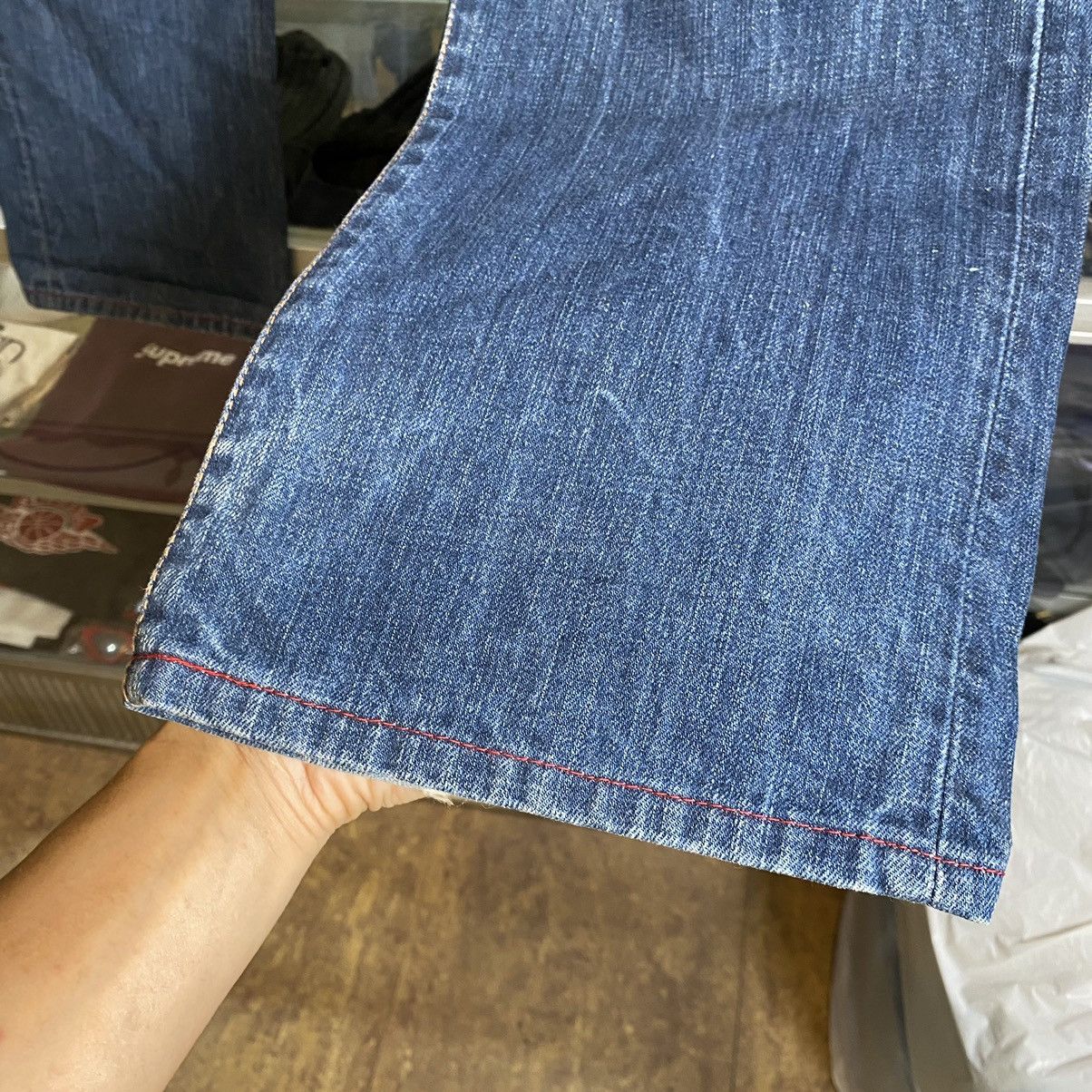 Japanese Brand Mr. Men little Miss embroidered pocket japan denim Size US 34 / EU 50 - 13 Thumbnail