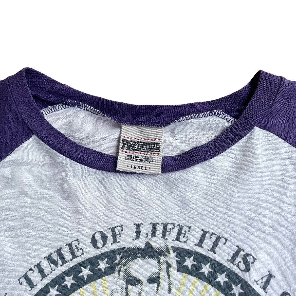 Beauty Beast 🇯🇵 FOX GLOVE NAKED SEXY LADIES WORDING RAGLAN TSHIRT Size US L / EU 52-54 / 3 - 4 Thumbnail