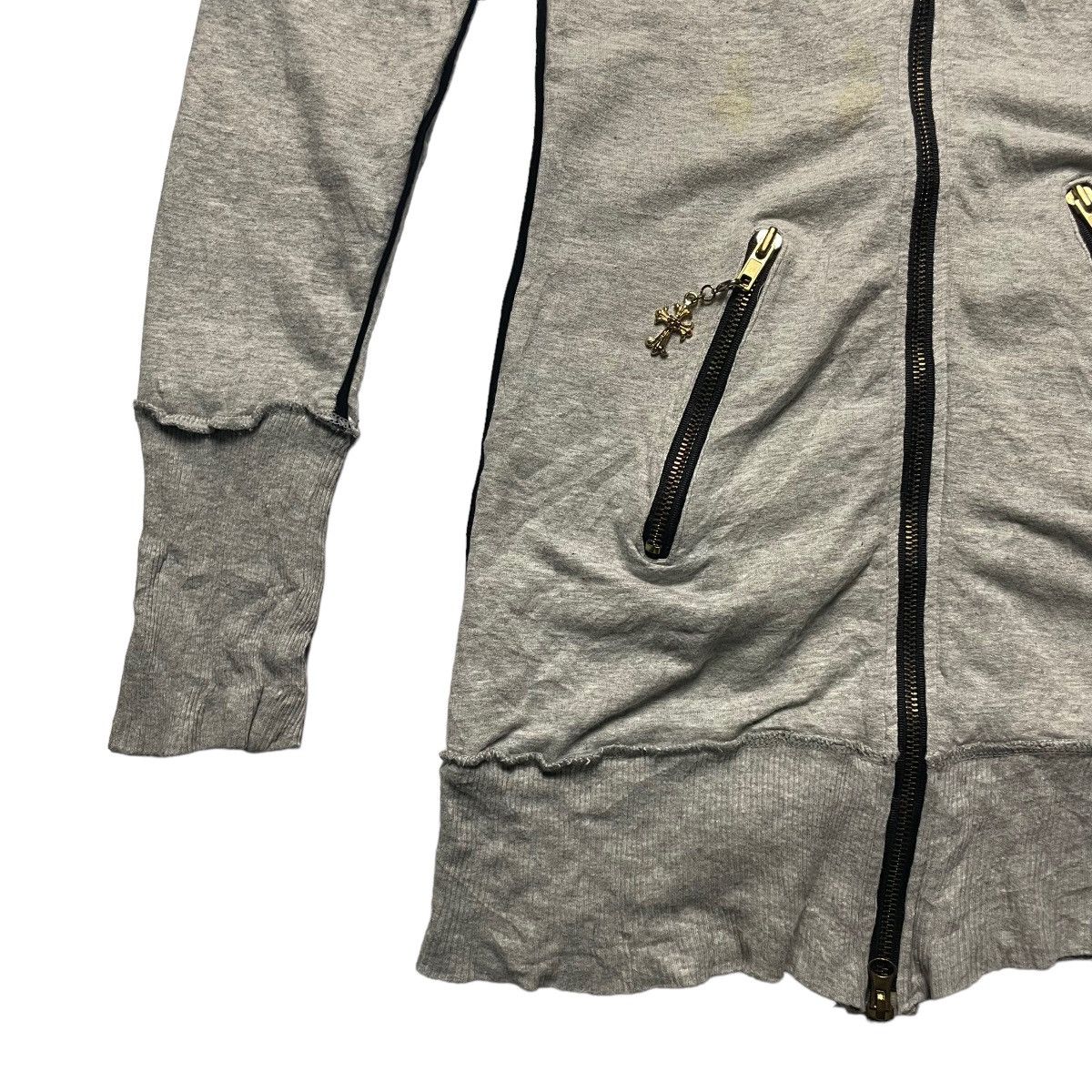 If Six Was Nine × Le Grande Bleu (L.G.B.) × Seditionaries 🇯🇵 DIA WORDING SKULL CROSS FULL ZIP SWEATER Size S / US 4 / IT 40 - 3 Thumbnail