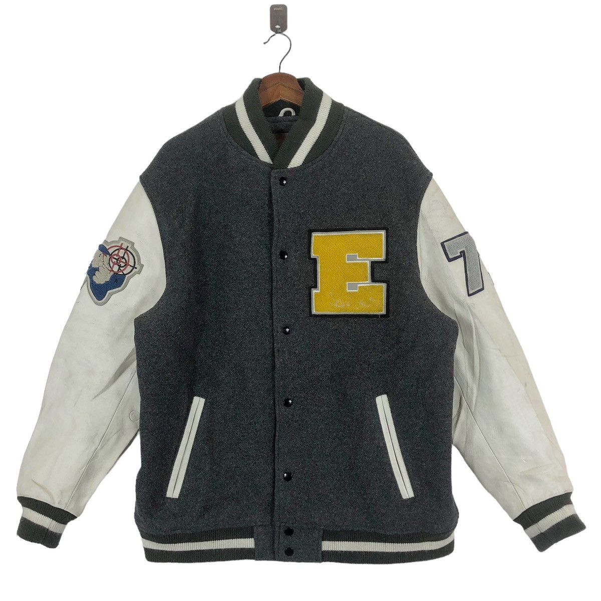 Vintage ECKO FUNCTION VARSITY LEATHER BOMBER | Grailed