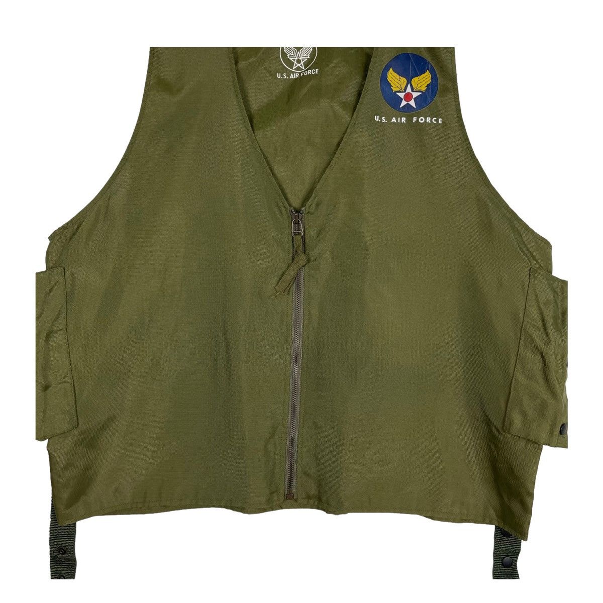 Japanese Brand × Vintage 💥BONDAGE PARACHUTE US AIRFORCE GREEN VEST Size US L / EU 52-54 / 3 - 4 Thumbnail