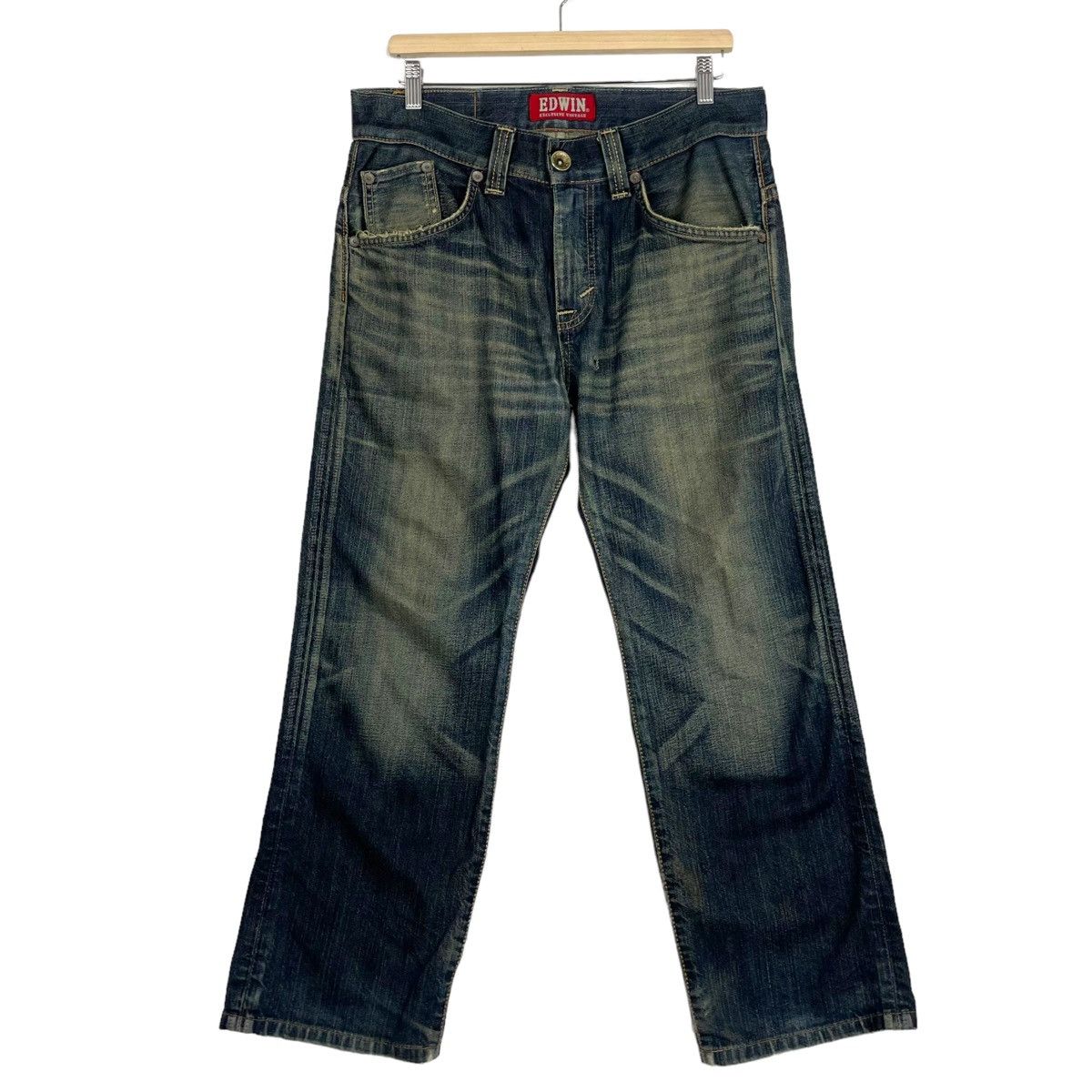 Edwin × Japanese Brand FLARE 💥 EDWIN EXCLUSIVE DENIM JEAN Size US 34 / EU 50 - 1 Thumbnail