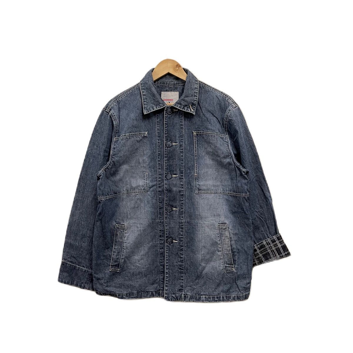 image of Vintage Allix Design Denim Jacket in Blue, Men's (Size Large)