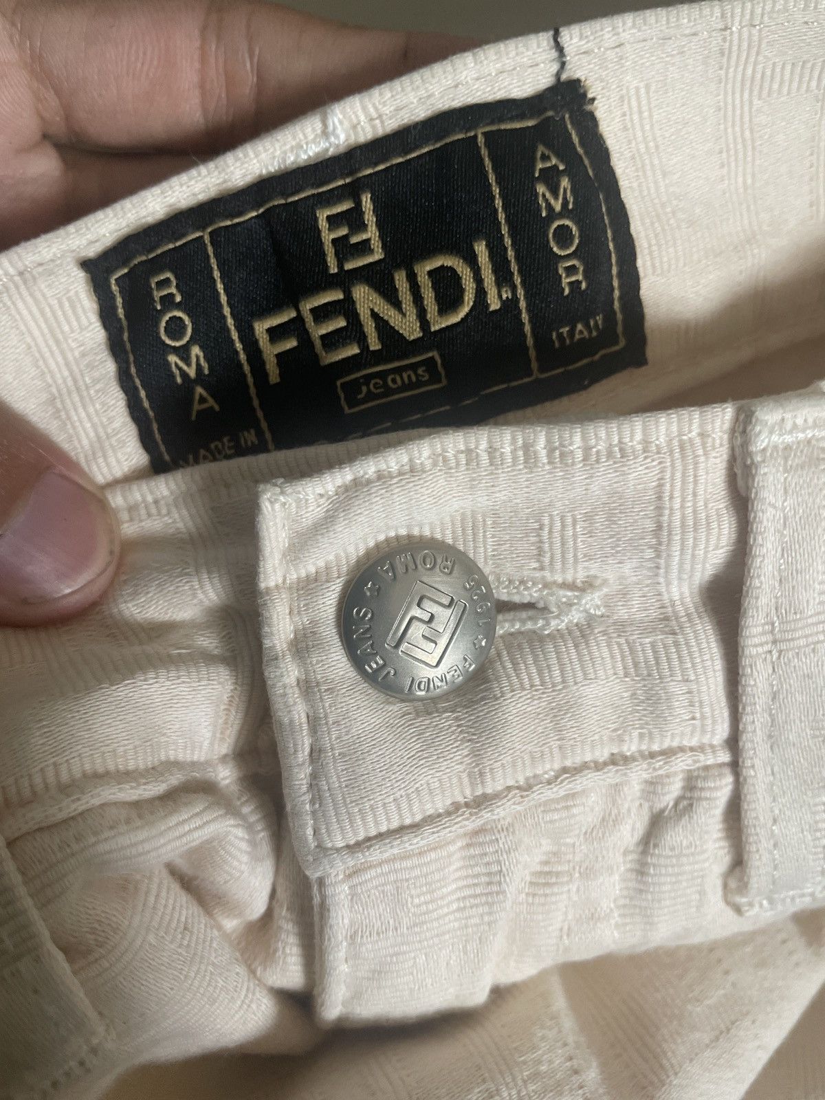 Fendi × Vintage 💥VINTAGE FENDI FF ZUCCA MONOGRAM COTTAN PANT Size 28" / US 6 / IT 42 - 10 Thumbnail