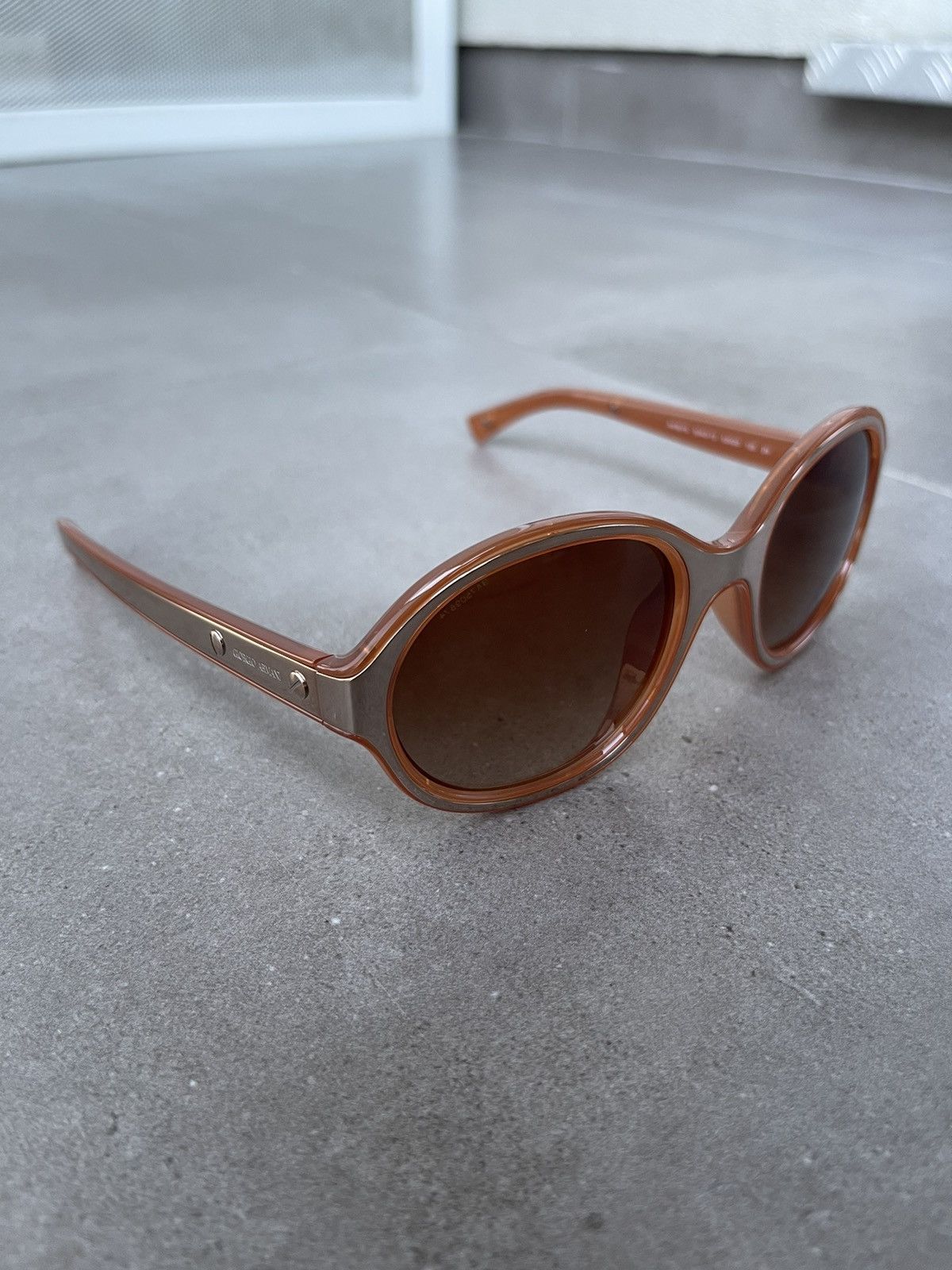 Giorgio Armani AR8015 5043/13 Cobain Peach Silver Sunglasses