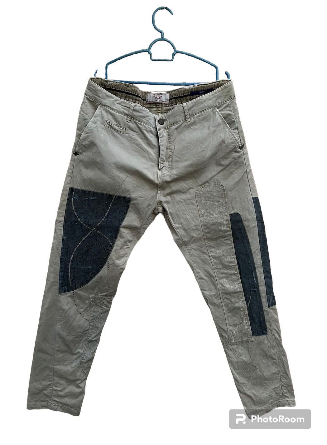 Zara (A63). RARE ZARA MAN DENIM COUTURE PATHWORK PANTS Size US 35 - 1 Thumbnail