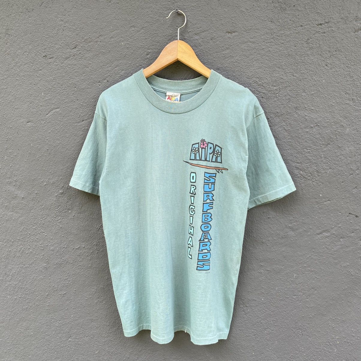 Vintage Thrashed Faded Vintage 90s Aipa Surfboard ERD GRUNGE TEE Size US M / EU 48-50 / 2 - 1 Thumbnail