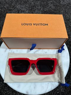Louis Vuitton Red/ Grey 1.1 Millionaires Square Sunglasses Louis Vuitton