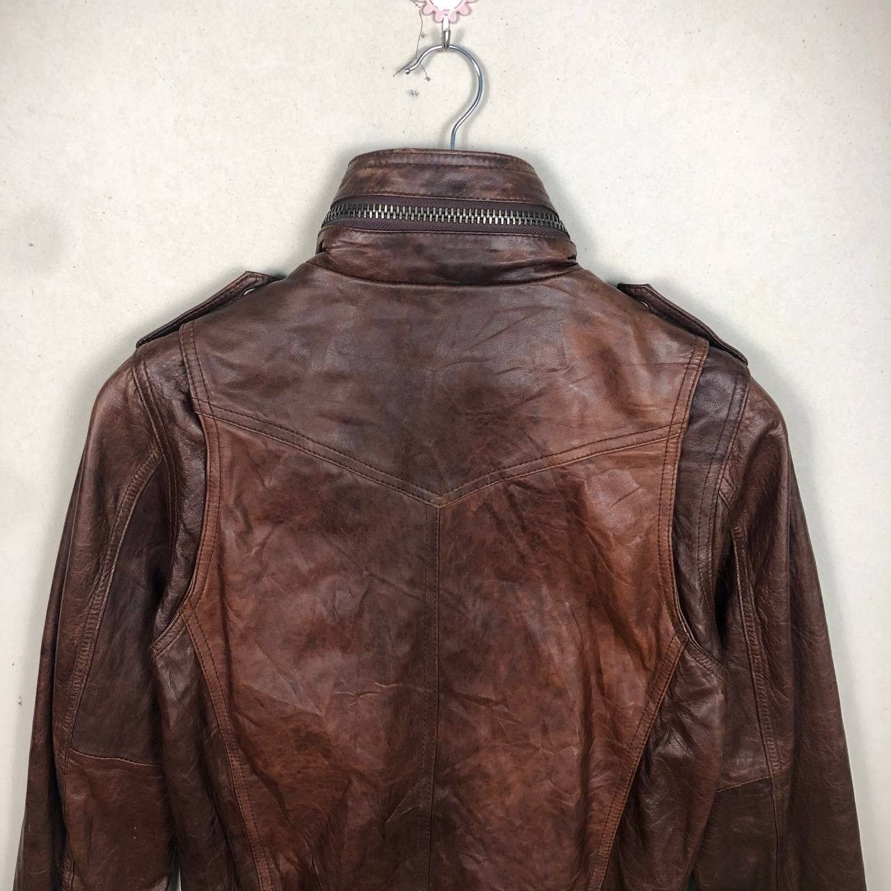Branded Leather Vintage 90s Failleur Bikers Leather Jacket Top Gun Size US S / EU 44-46 / 1 - 5 Thumbnail