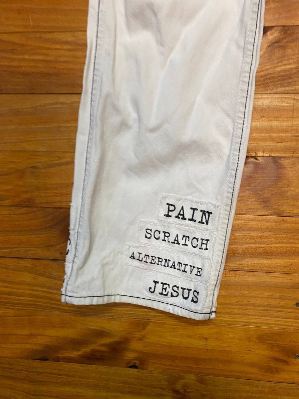 Number (N)ine Vintage Ss2002 Number (N)ine Patchwork Poem Jeans Size US 30 / EU 46 - 9 Thumbnail