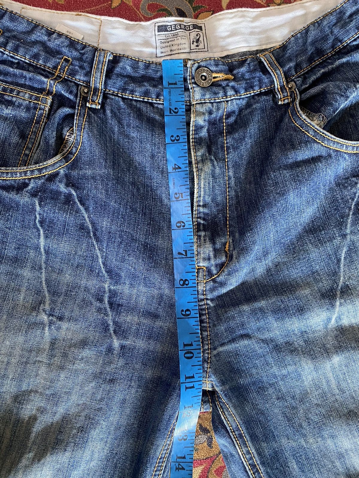 Japanese Brand Vintage GEGRGE Distressed Denim Pant Size US 32 / EU 48 - 19 Thumbnail