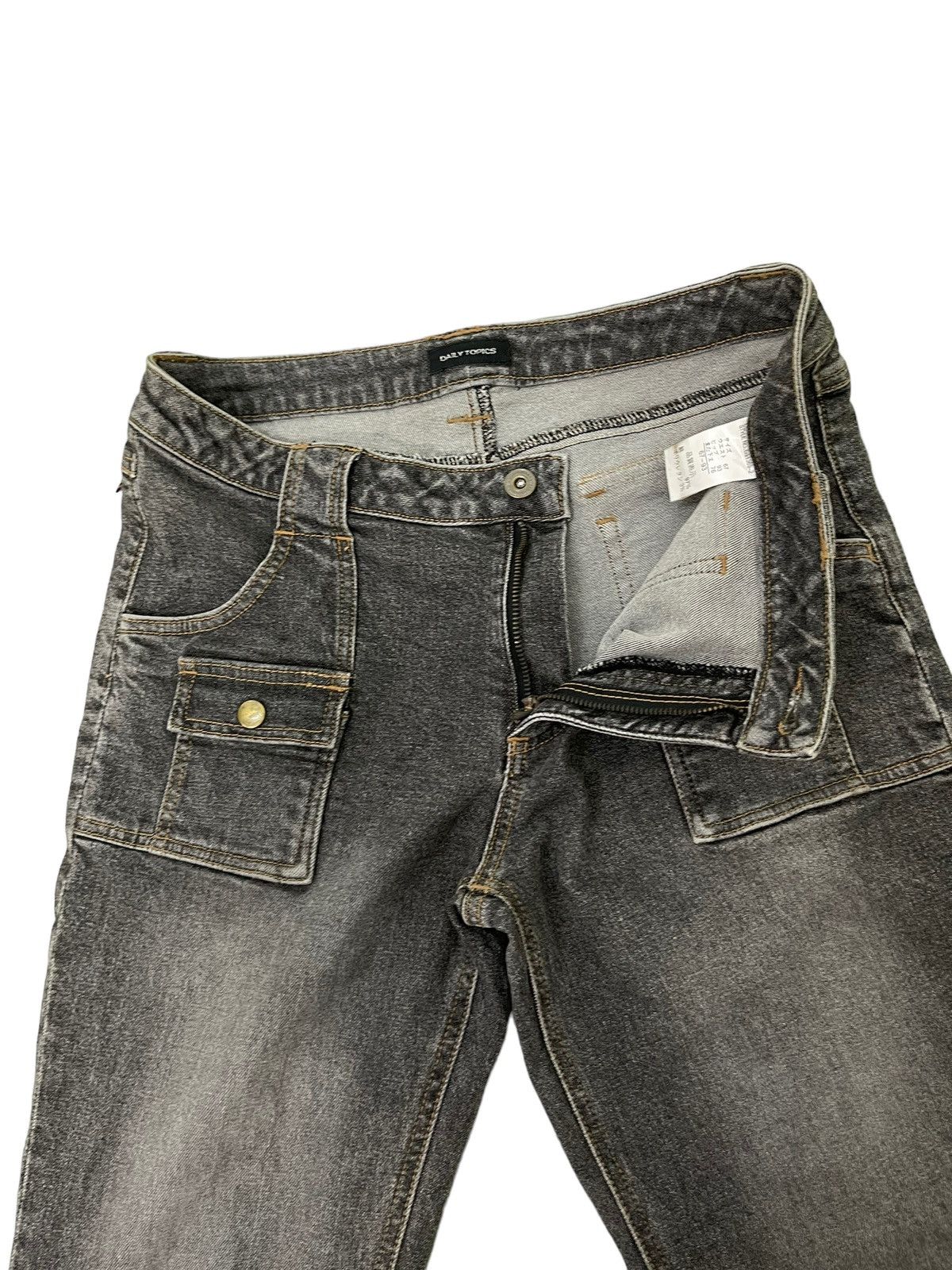 Japanese Brand Flare Skinny Jeans Daily Topic Distres Stretch Boot Cut 6🟦1 Size US 31 - 10 Thumbnail
