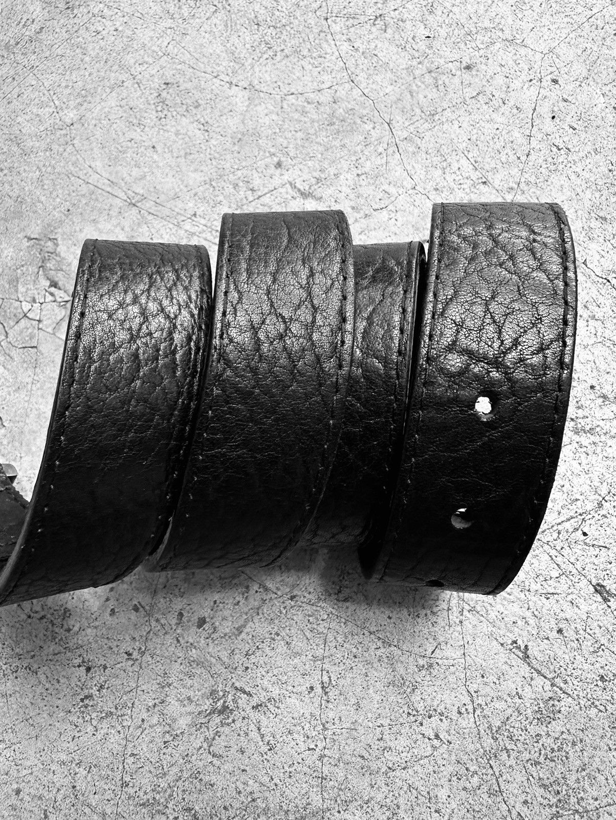 Marcel Everette 925 Horween Bison Silver Box Nail Belt Size 32 - 4 Thumbnail