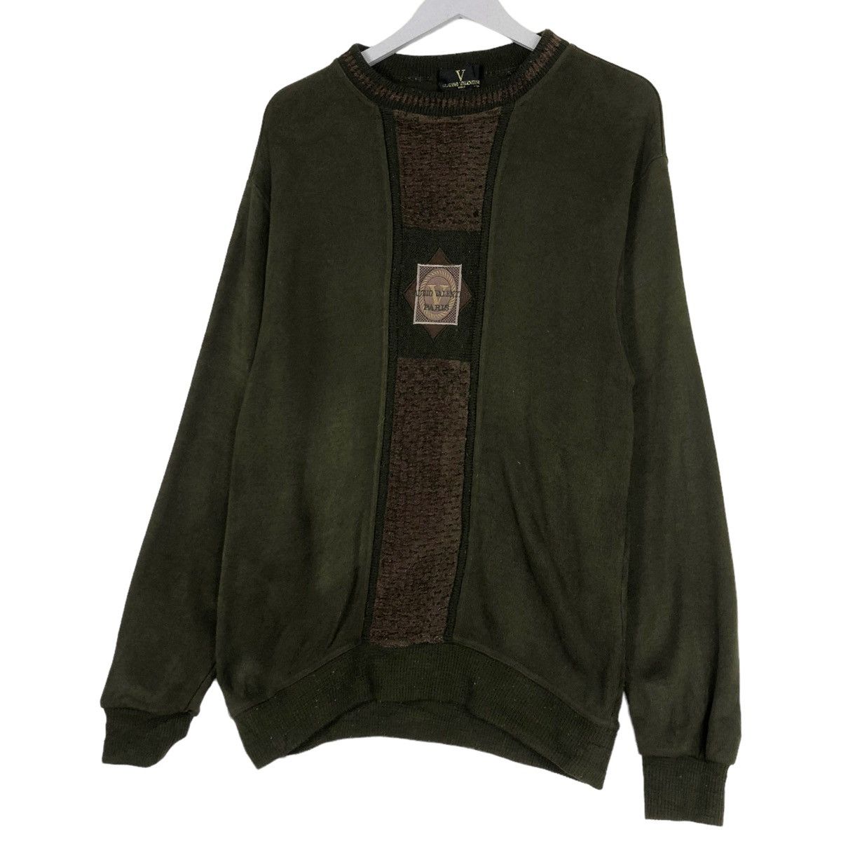 Designer × Japanese Brand × Vintage 💥90s CLAUDIO VALENTINO EMBROIDERY CREWNECK SWEATSHIRT Size US L / EU 52-54 / 3 - 2 Thumbnail