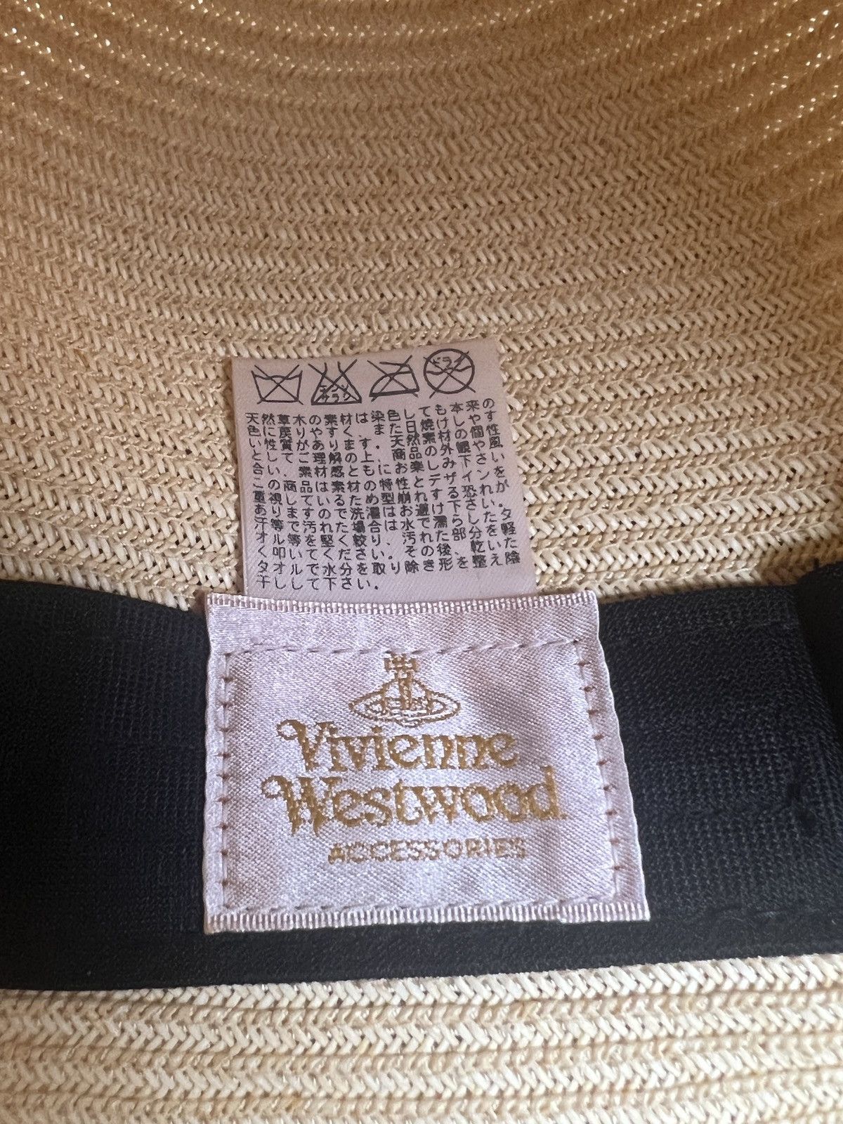 Vivienne Westwood Vivienne Westwood Orb Logo Straw Hat Size ONE SIZE - 9 Thumbnail