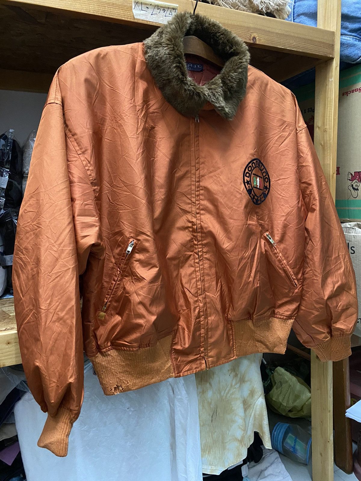 Vintage DISTRESSED DONNA UNO BOMBER JACKET Size US XL / EU 56 / 4 - 3 Thumbnail