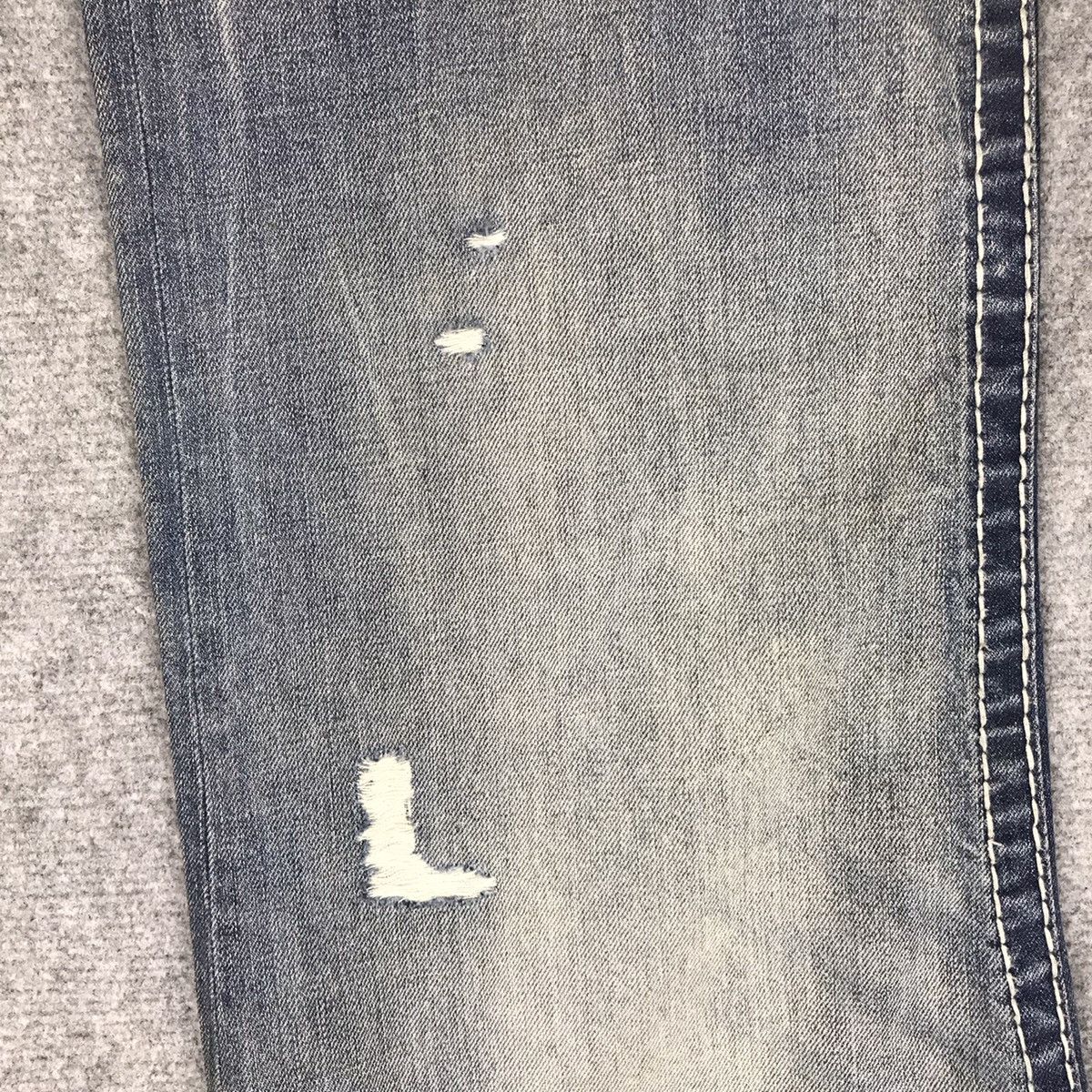 Japanese Brand × Mek Denim BLUE FADED🔥MEK DENIM DISTRESSED DENIM PANTS Size US 34 / EU 50 - 5 Thumbnail