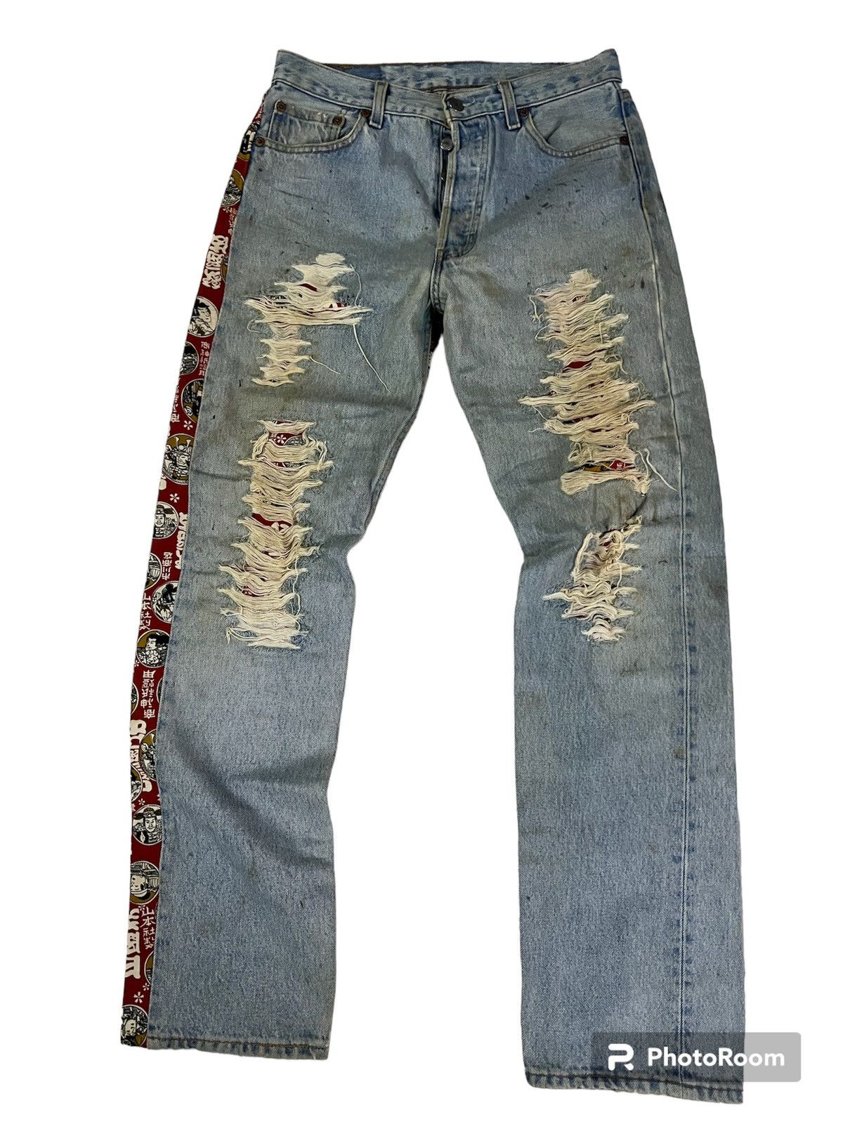 Levi's Vetements X Levi's Front Logo Embroidered Denim Jeans Pants 
