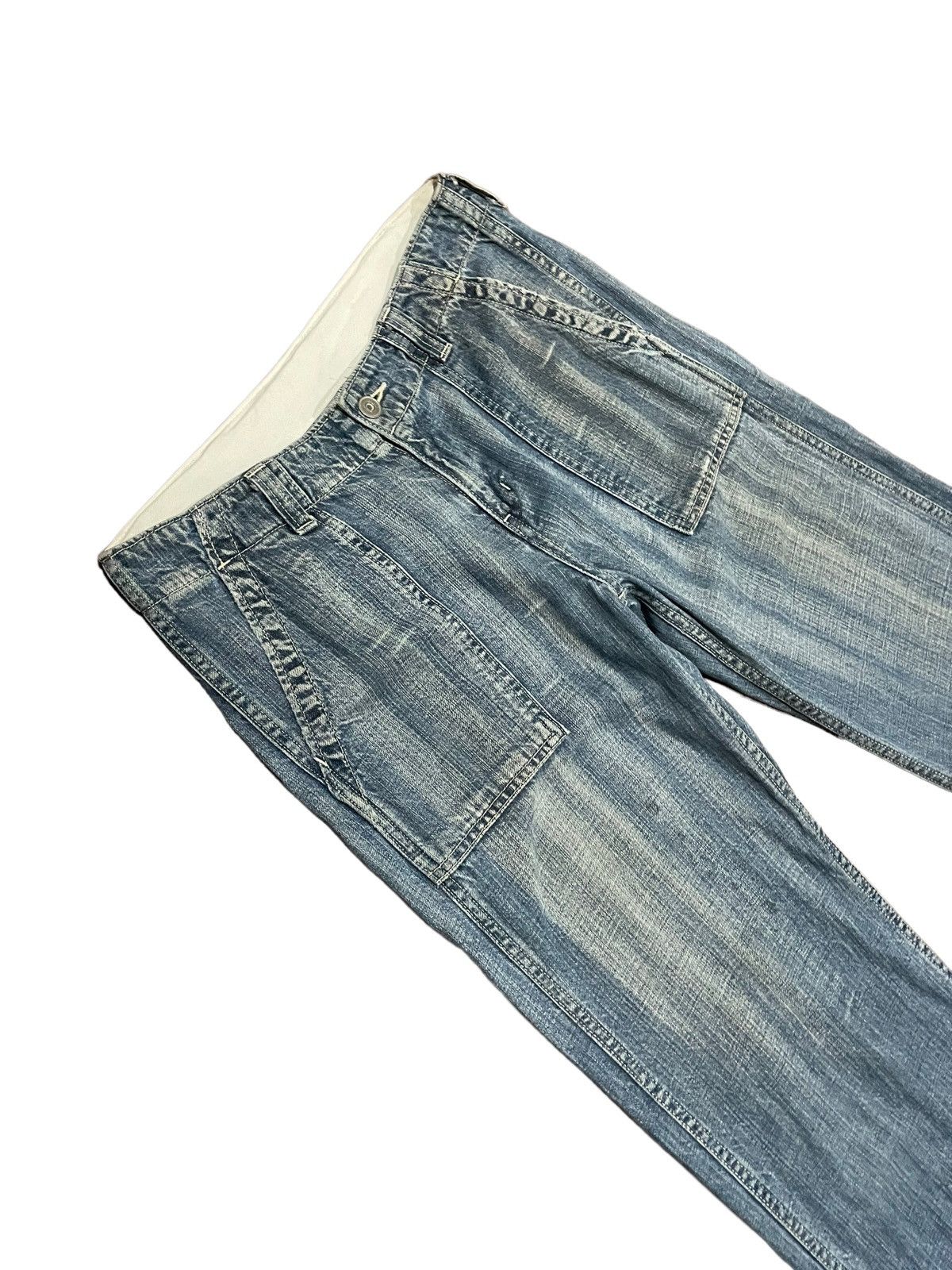 Japanese Brand × Johnbull John Bull 90s Distressed Fatigue Baker Army Style Jeans Size US 30 / EU 46 - 5 Thumbnail