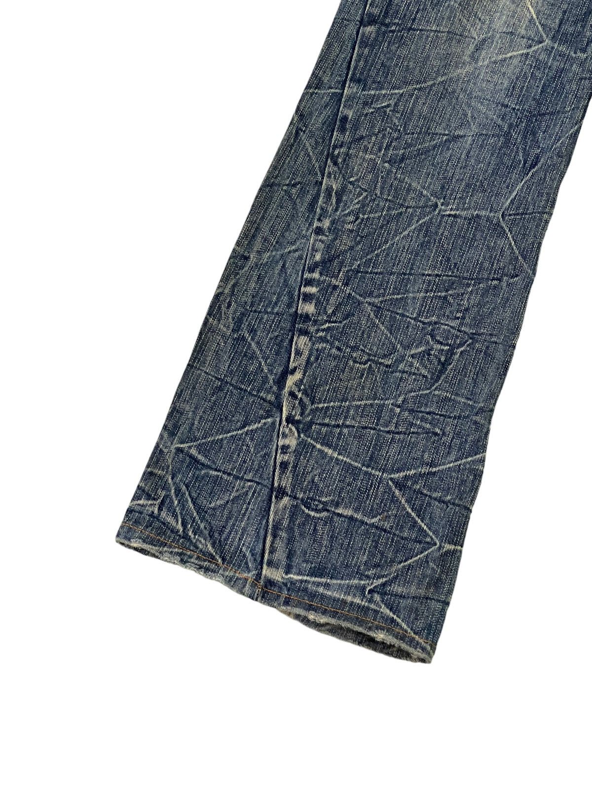 Japanese Brand Flare Jeans Nylaus Distress Acid Wash Boot Cut 5🟦7T Size US 33 - 5 Thumbnail