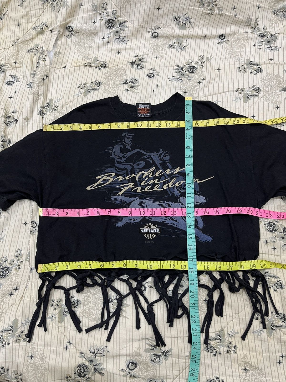 Harley Davidson × Vintage (Qqqq). VINTAGE HARLEY DAVIDSON CUSTOM CROP T SHIRTS Size L / US 10 / IT 46 - 11 Thumbnail
