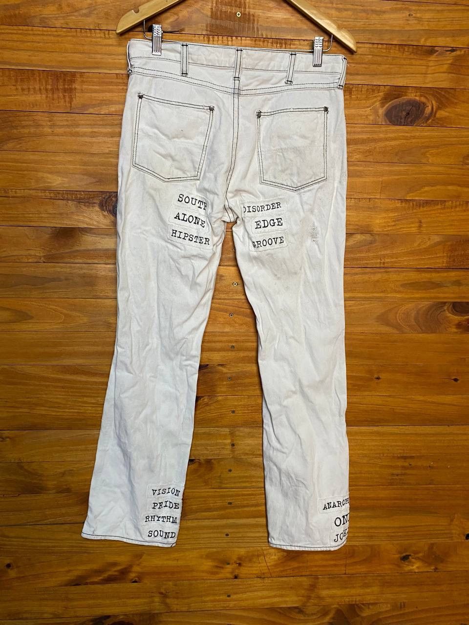 Number (N)ine Vintage Ss2002 Number (N)ine Patchwork Poem Jeans Size US 30 / EU 46 - 2 Thumbnail