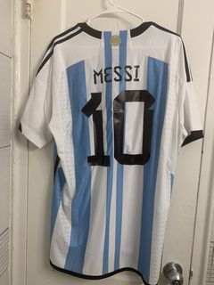 2010 Argentina Away Jersey #10 Messi medium Adidas Soccer World Cup Used  Rare