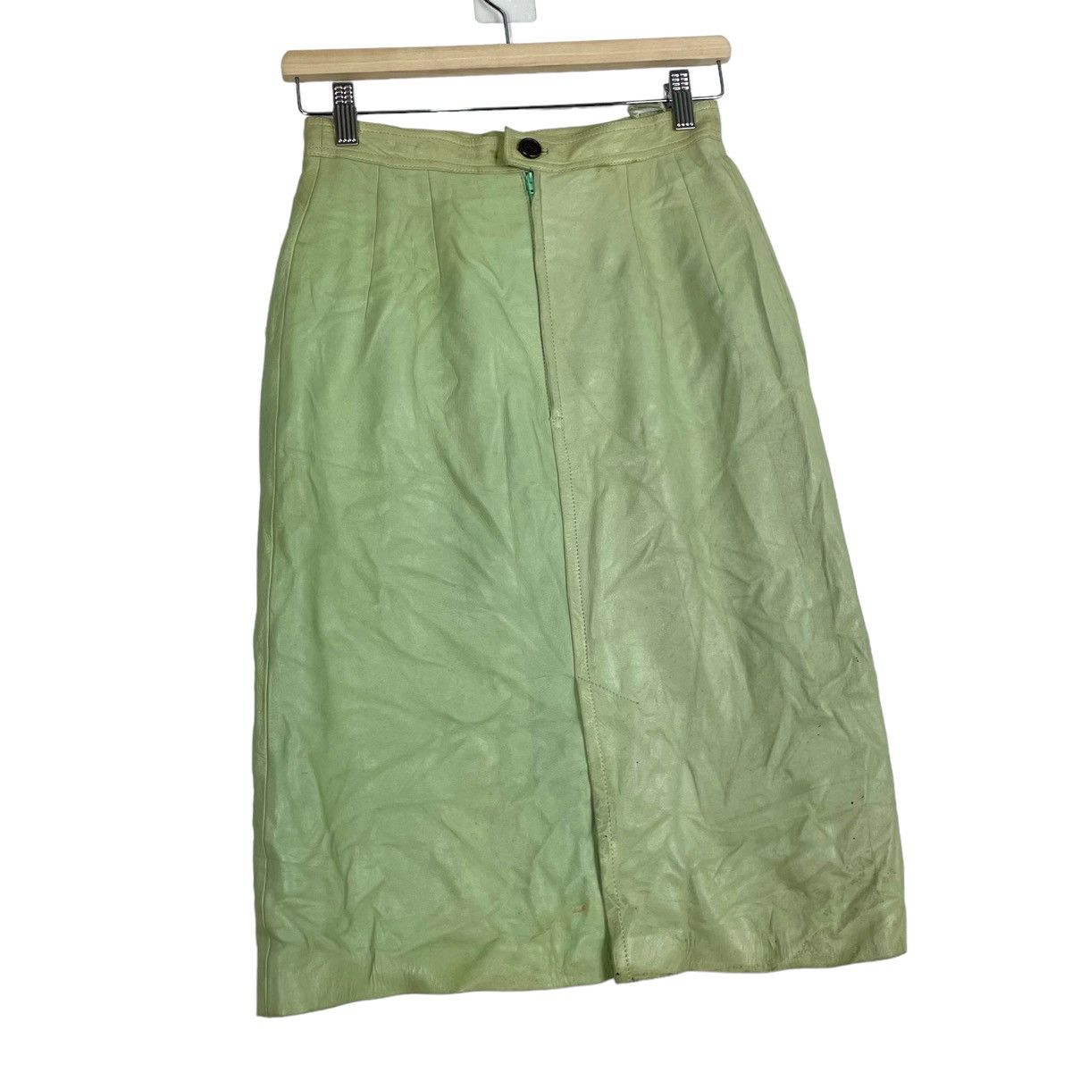 Loewe × Vintage 💥LOEWE MADRID NAPA LEATHER MINI SKIRT Size 27" / US 4 / IT 40 - 3 Thumbnail