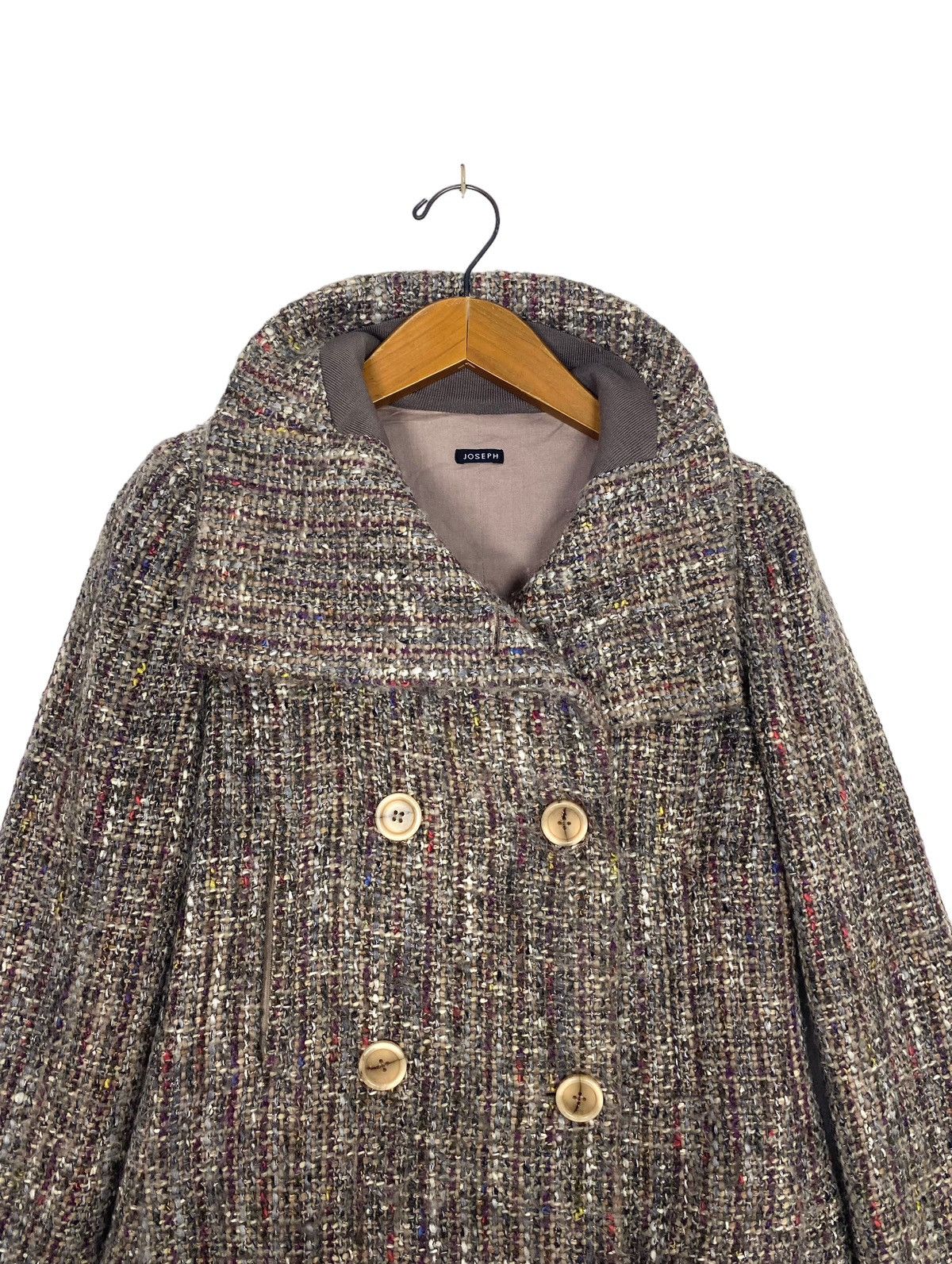 Joseph Rare‼️ Vintage Joseph Tweed Wool Coat Made in Italy Size S / US 4 / IT 40 - 3 Thumbnail