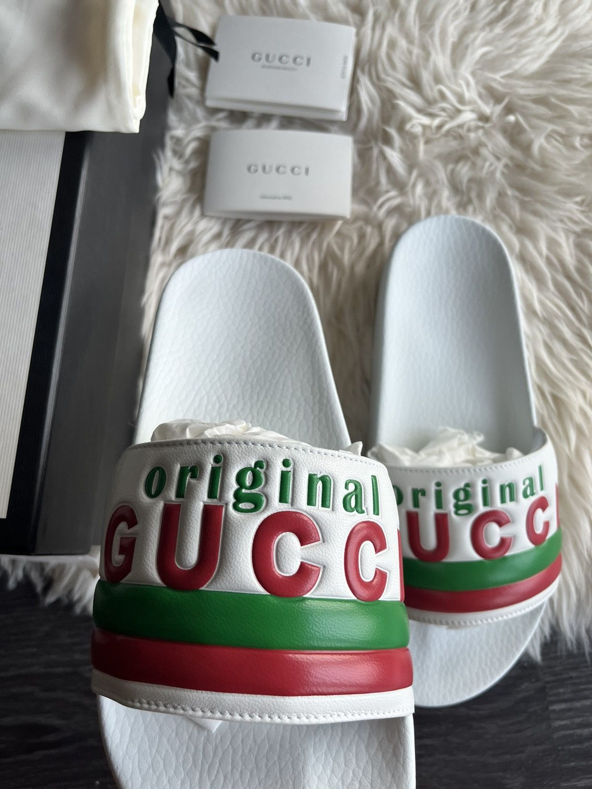 Gucci Super Runway Brand New Gucci Logo Leather Sandal Slides Rare Size US 9 / EU 42 - 6 Thumbnail