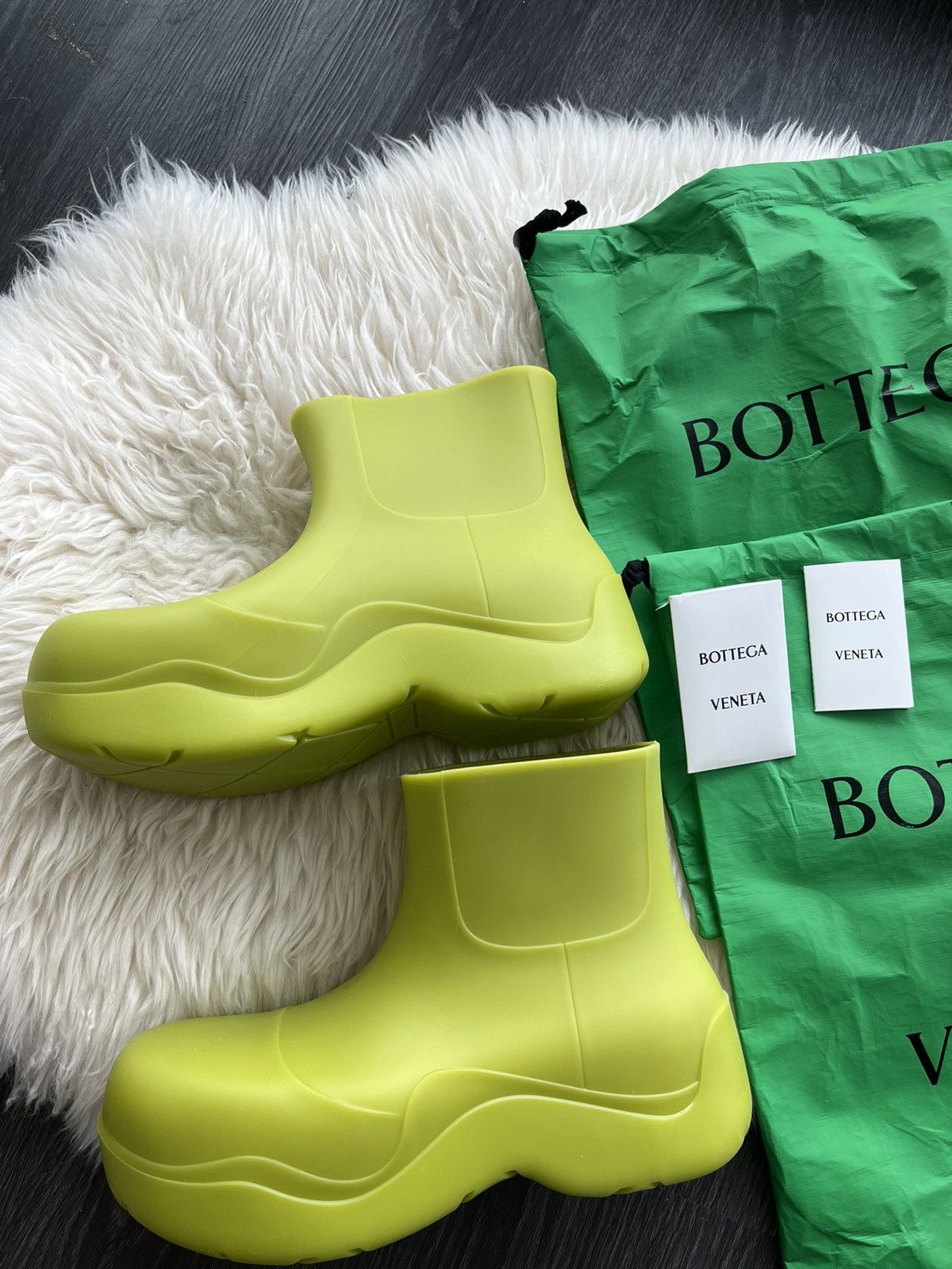 Bottega Veneta Rare Brand New Limited Edition Puddle Ankle Rubber Boot Size US 11 / EU 44 - 1 Thumbnail