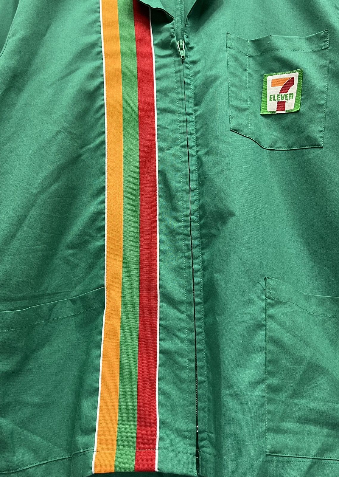 Comme des Garcons 🇯🇵7e🔥Vtg 7-Eleven Japan’s Worker Poly-Cotton Zipper Shirt Size US M / EU 48-50 / 2 - 5 Thumbnail