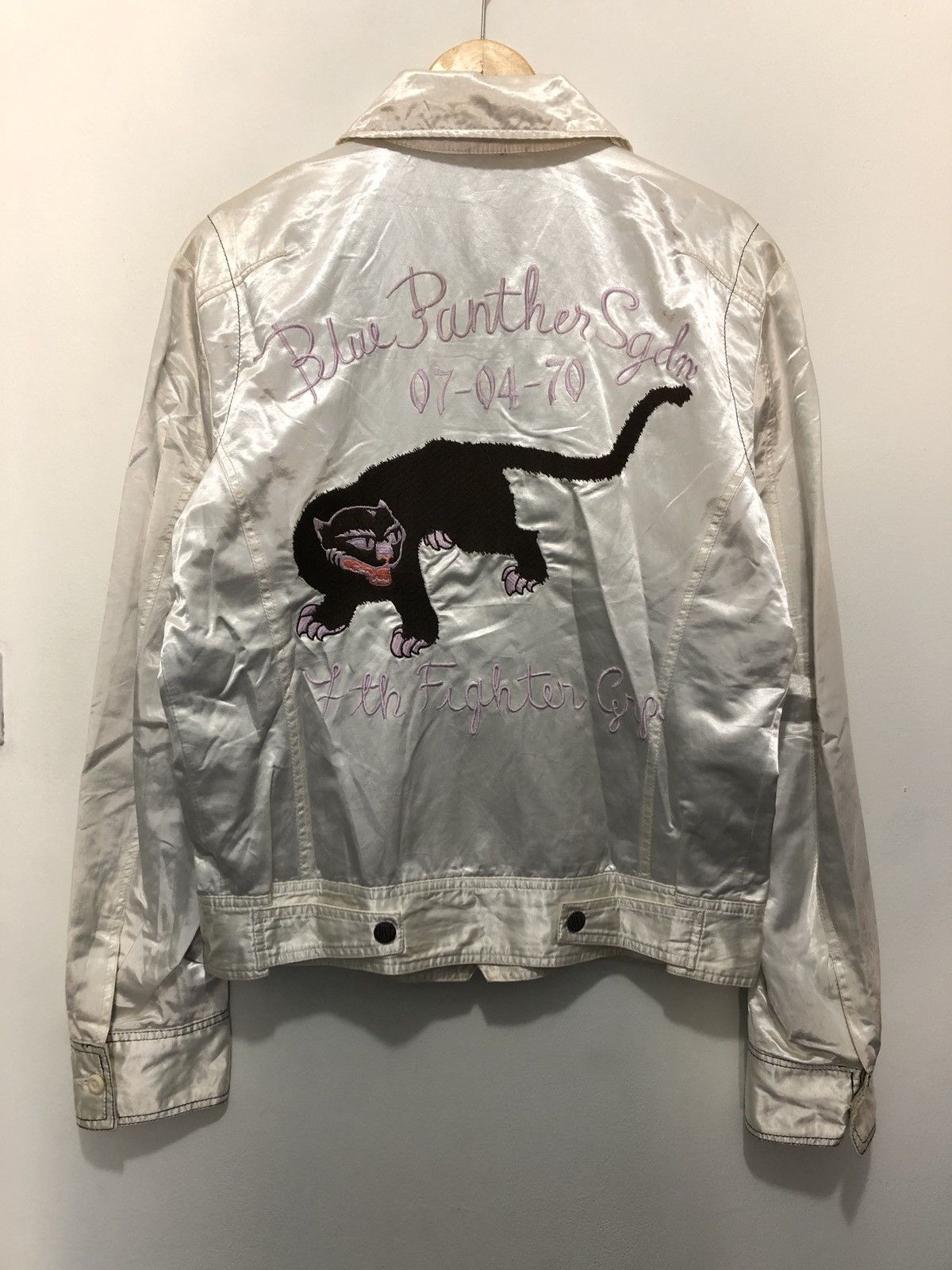 Diesel Diesel Blue Panther Embroidered Sukajan Satin Jacket Size US XL / EU 56 / 4 - 1 Thumbnail