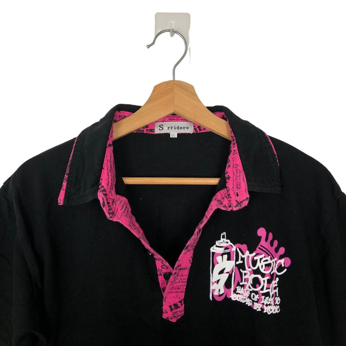 Japanese Brand VINTAGE SORRIDERE COLLAR BIG LOGO HYSTERIC GLAMOUR Size US L / EU 52-54 / 3 - 8 Thumbnail