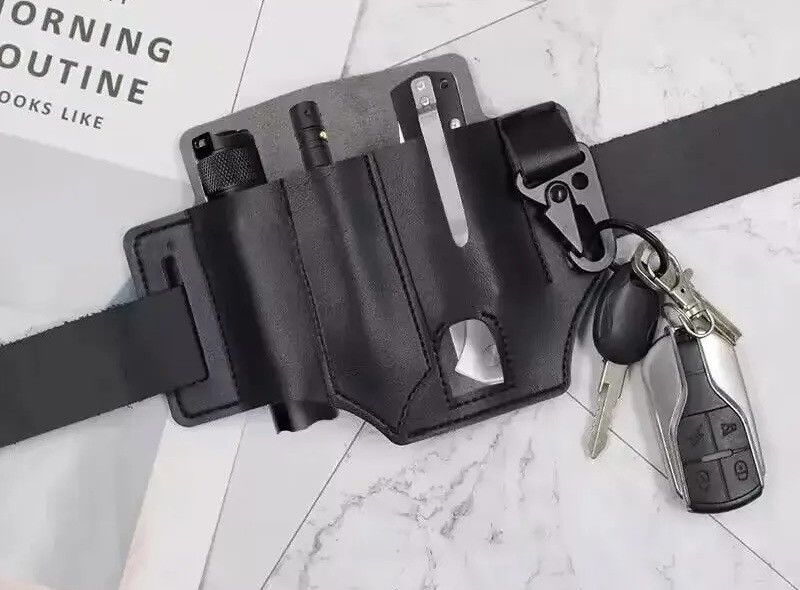Leather Multifunctional Storage Tool Pocket Size ONE SIZE - 3 Thumbnail
