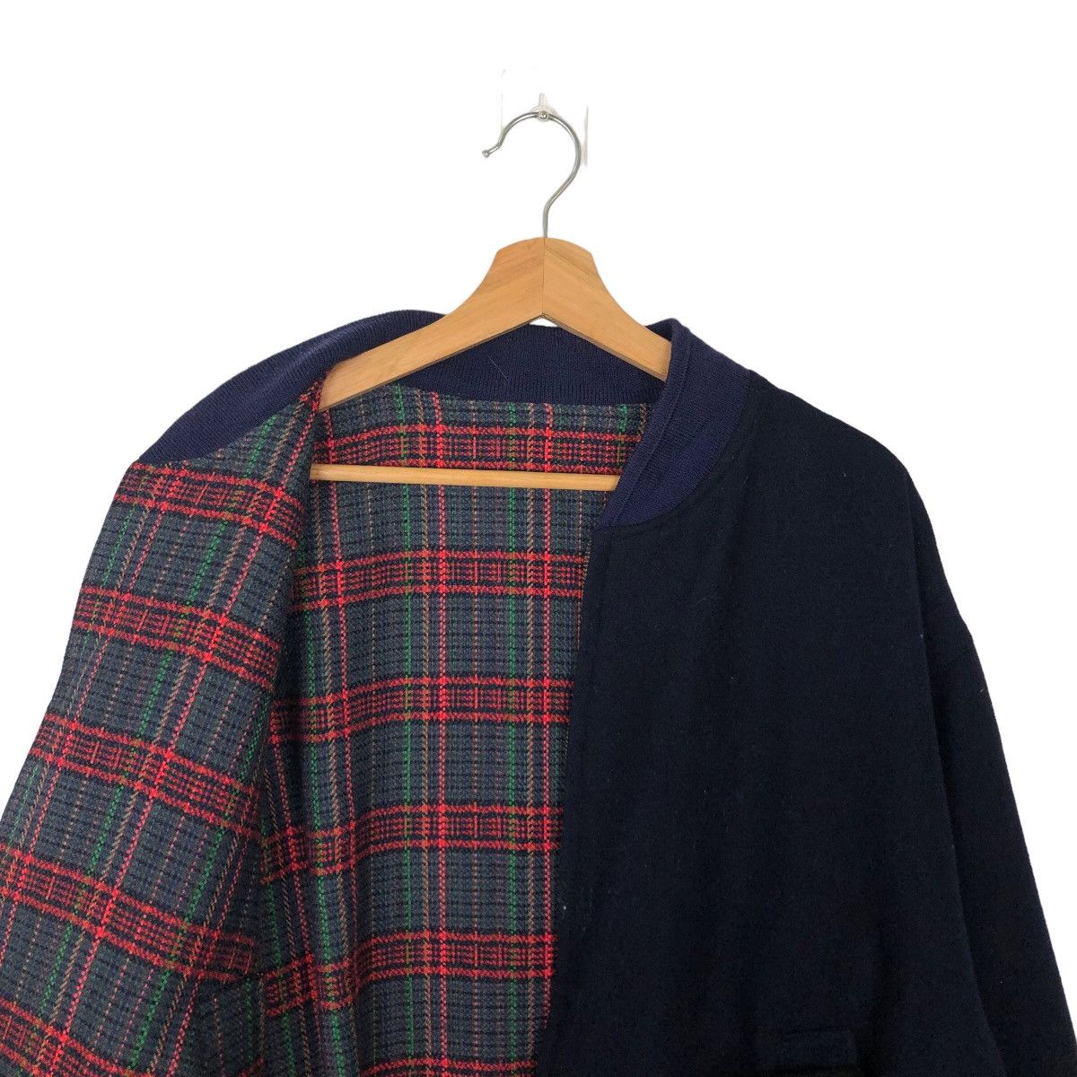 Japanese Brand VINTAGE REVERSIBLE WOOL BOMBER JACKET OTEFFE ISSEY MIYAKE Size US M / EU 48-50 / 2 - 9 Thumbnail