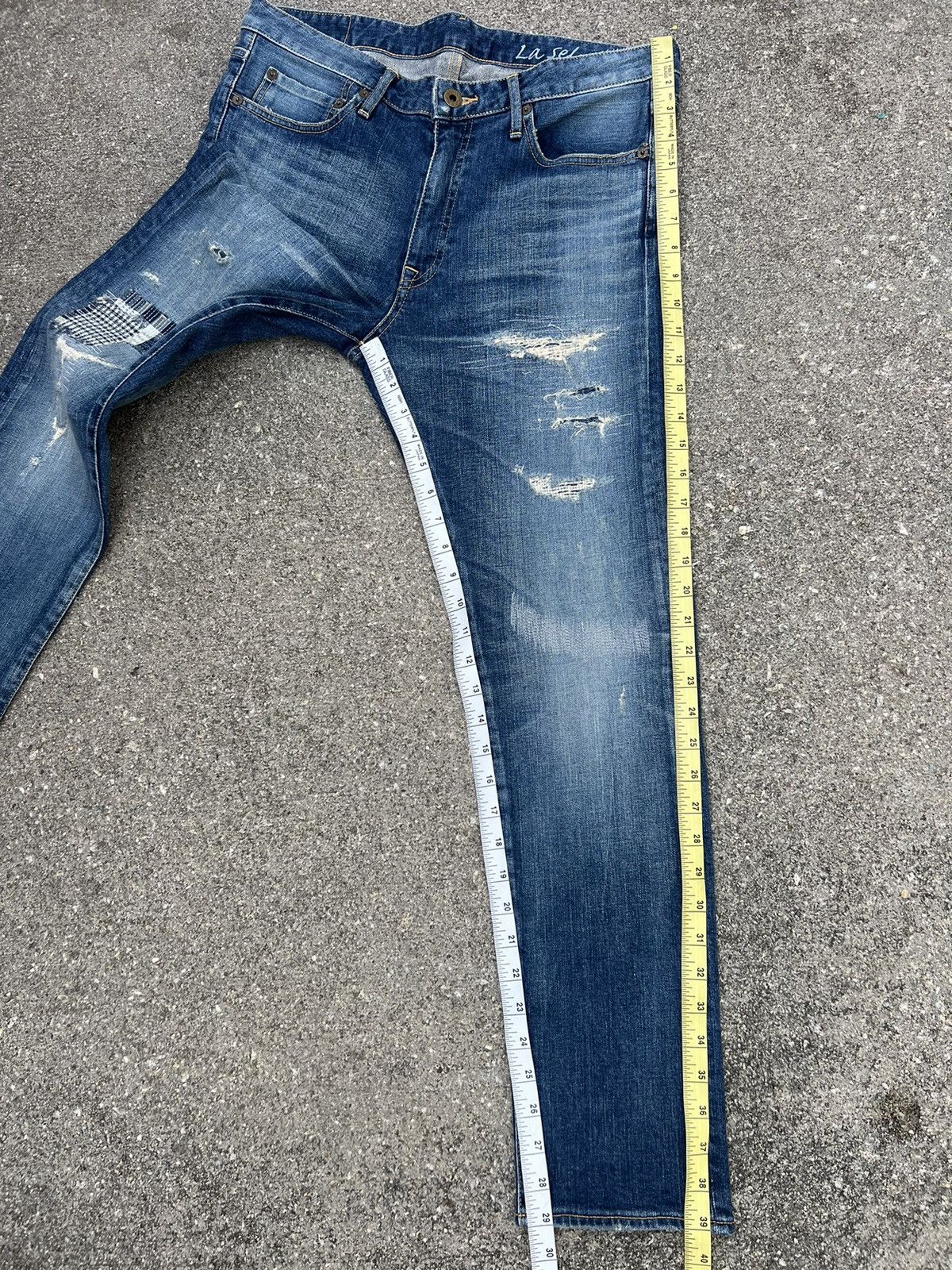 Japan Blue Japan Blue La Selva Distress Denim Skinny Jeans Size US 32 / EU 48 - 4 Thumbnail
