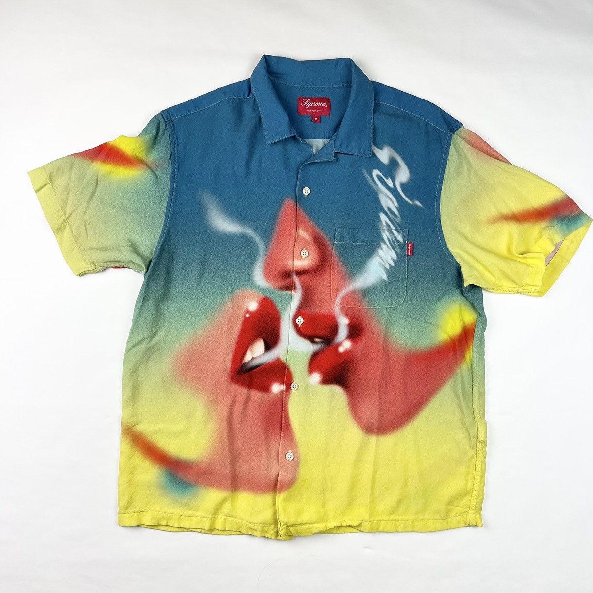 Supreme Supreme Blow Back Rayon Shirt Kiss Smoke Button Up Down | Grailed